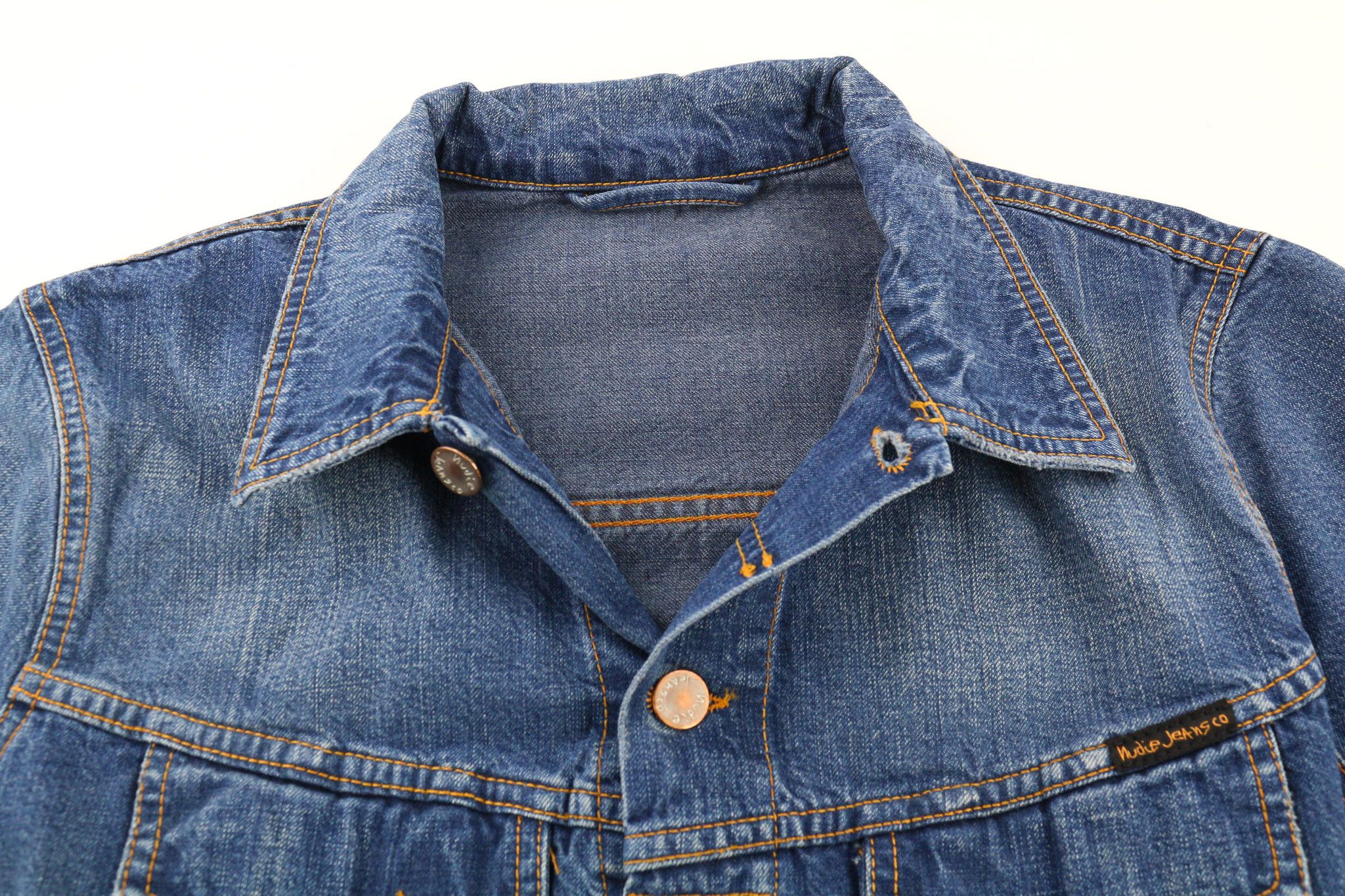 Nudie Jeans TERRY WORN IN M Blue Cotton Denim Washed Jacket 80774 Size US M / EU 48-50 / 2 - 4 Thumbnail