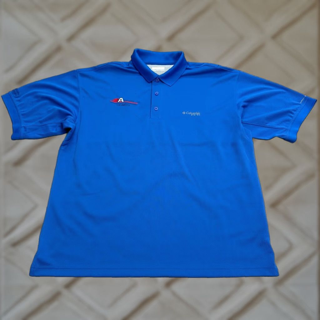 Vintage Columbia Polo Shirt Mens XL PFG Omni-Shade Short Sleeve Blue - Cast Fish Sport Outdoor Size US XL / EU 56 / 4 - 1 Thumbnail