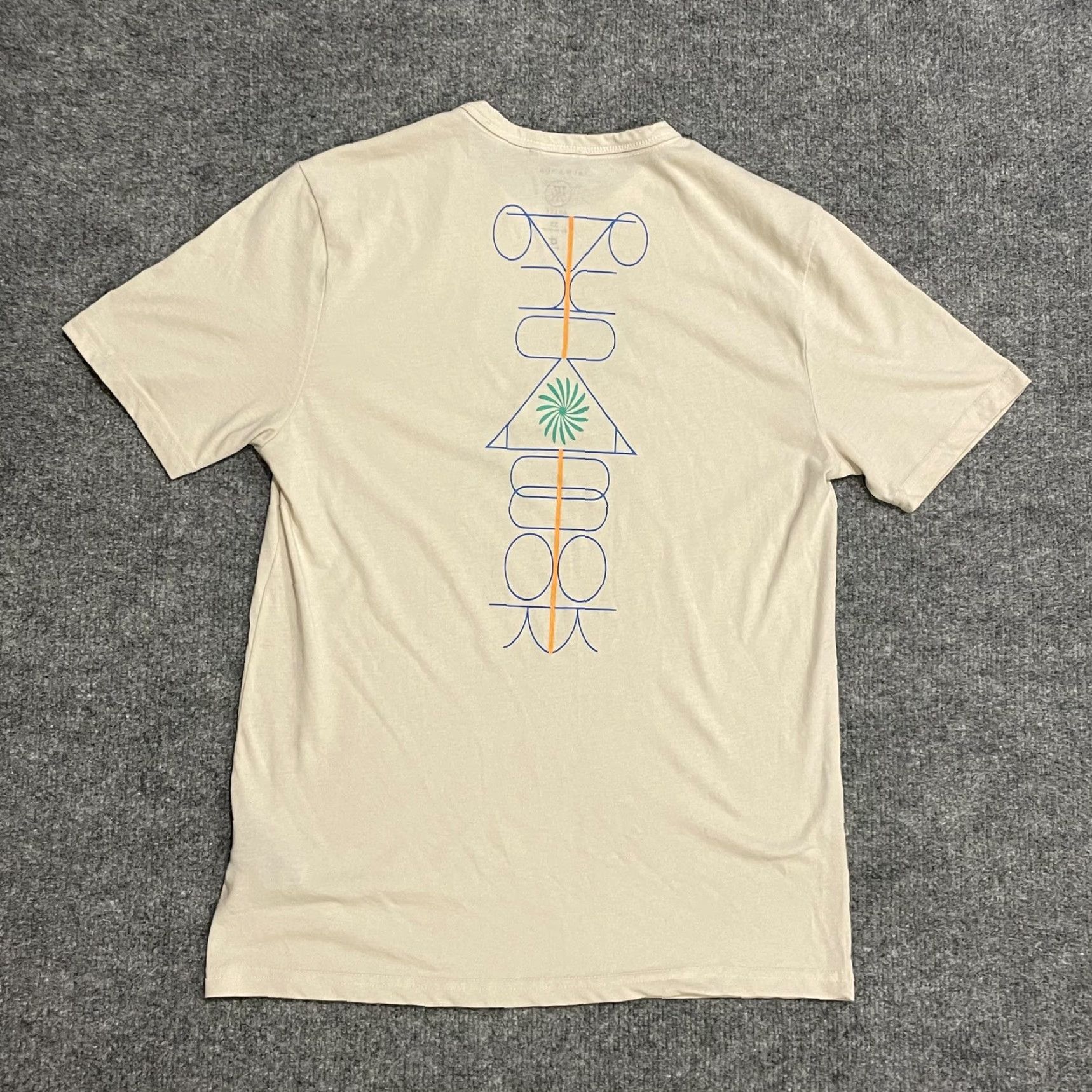 Roark Roark Run Amok Mathis Core SS Shirt Mens XS Beige Graphic Running TShirt Tee Size US XS / EU 42 / 0 - 2 Thumbnail