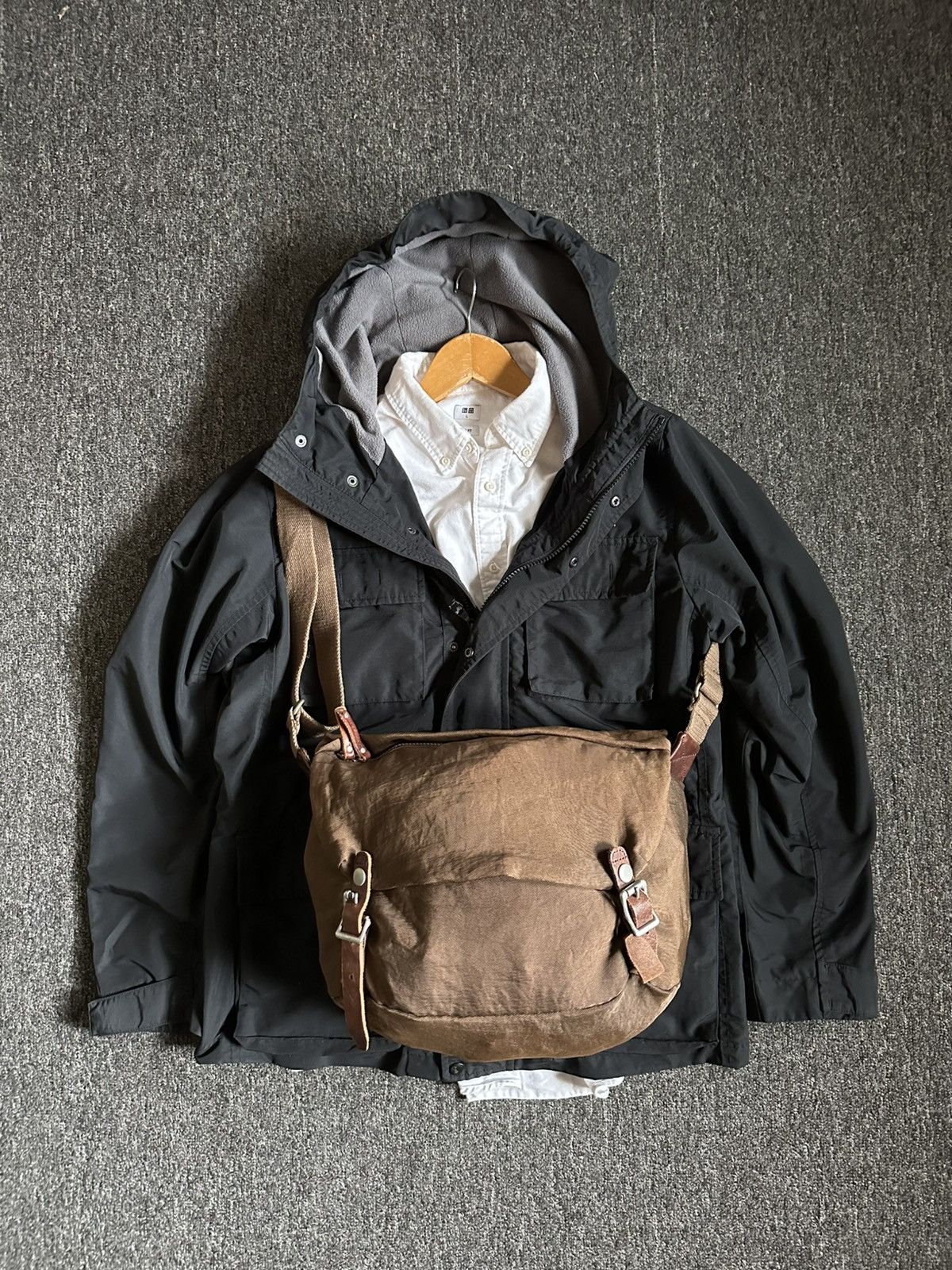 Back Number Japan Nylon Crossbody Bag in Brown, Men's