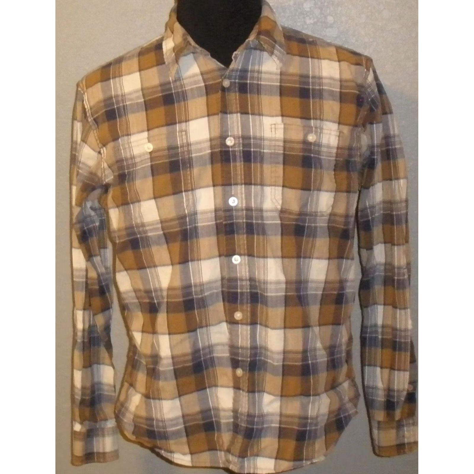 Wrangler Wrangler Shirt Button-Up Long Sleeve Plaid Multicolor Cotton Blend Casual Workwear Shirt Mens L Regular Size US L / EU 52-54 / 3 - 2 Thumbnail