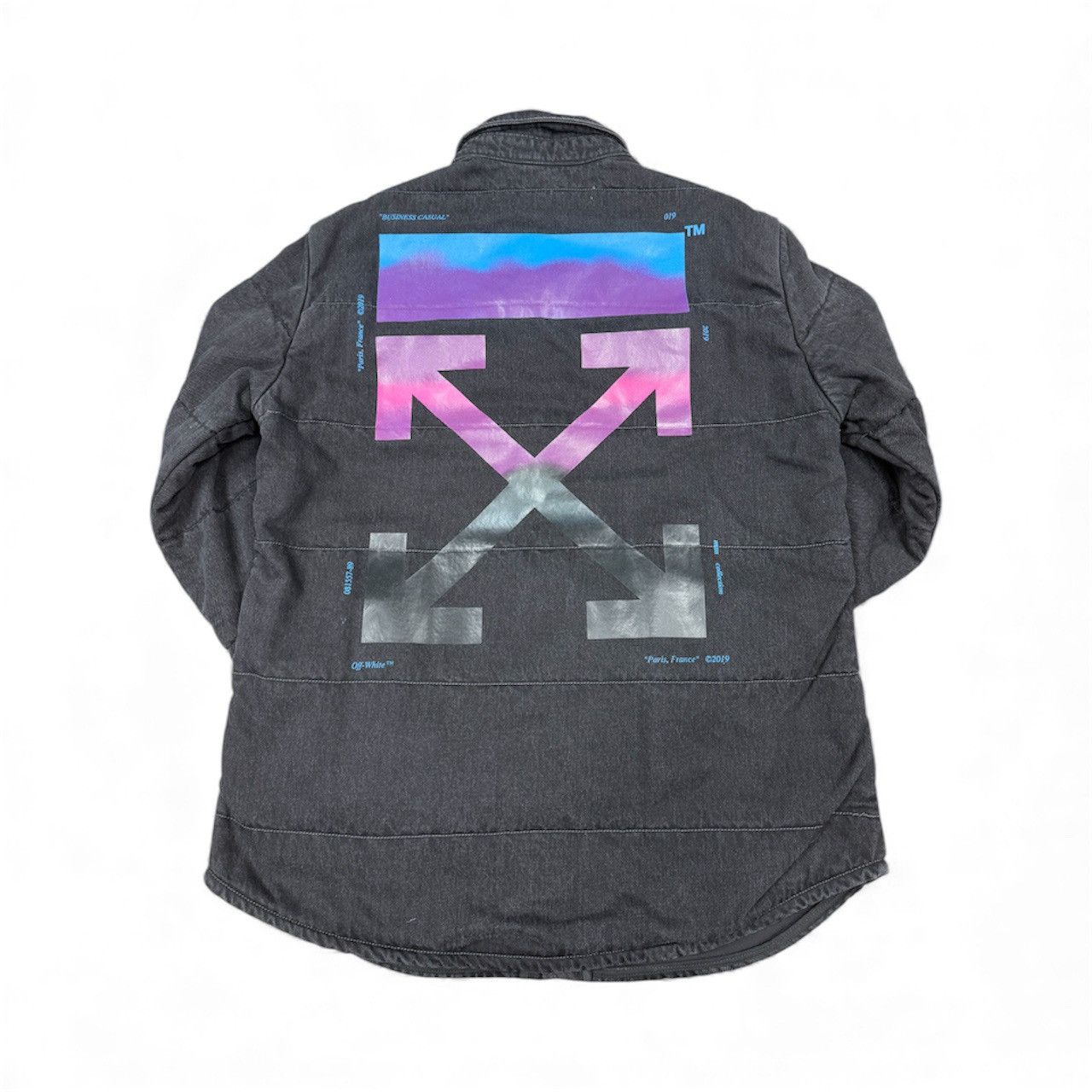 Off-White Off-White Denim Puffer Shirt Size US M / EU 48-50 / 2 - 1 Thumbnail