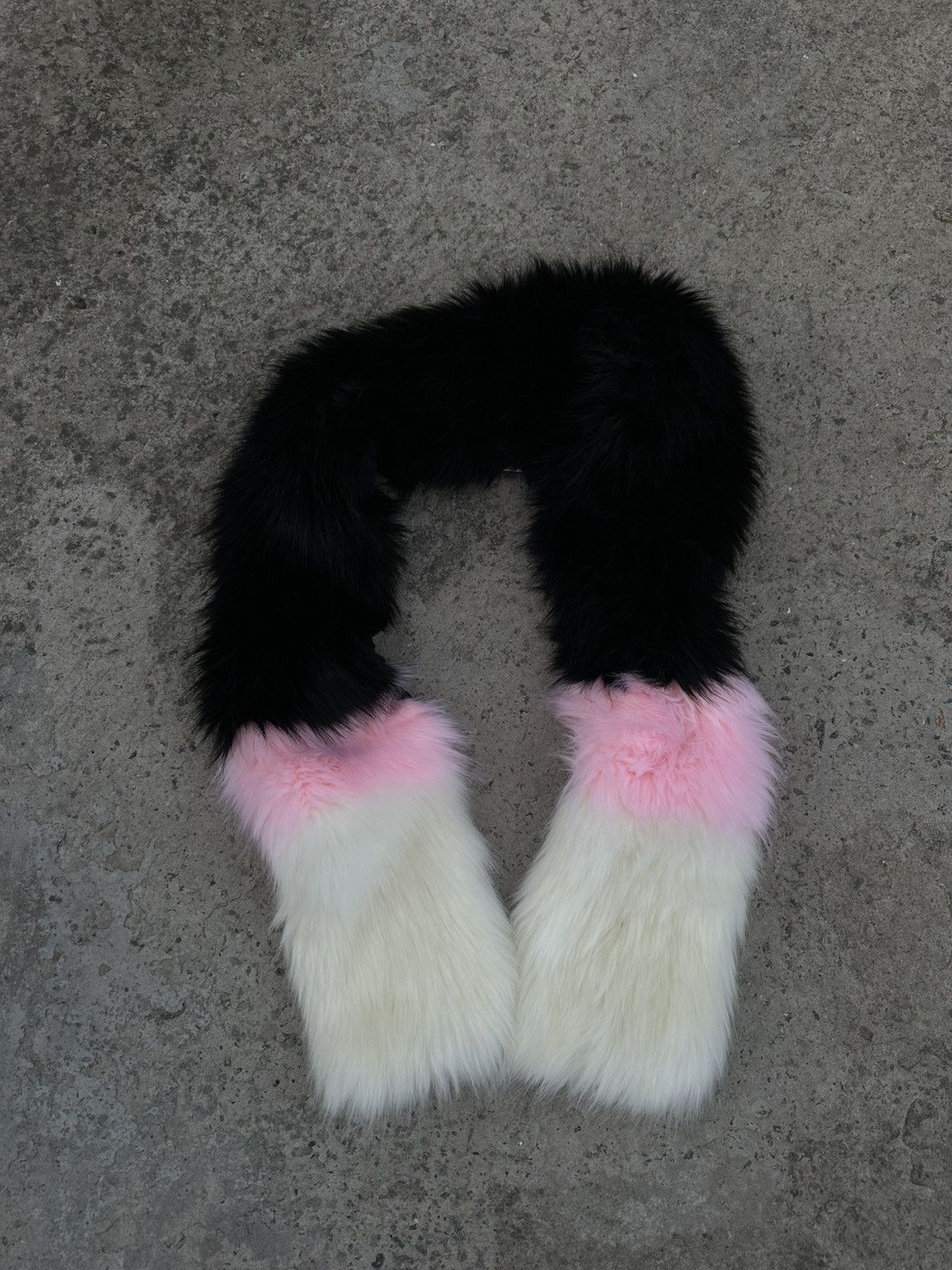 Japanese Brand × Number (N)ine Vintage Japanese Style Scarf Faux Fur Punk Gothic Y2K 00s Size ONE SIZE - 7 Thumbnail