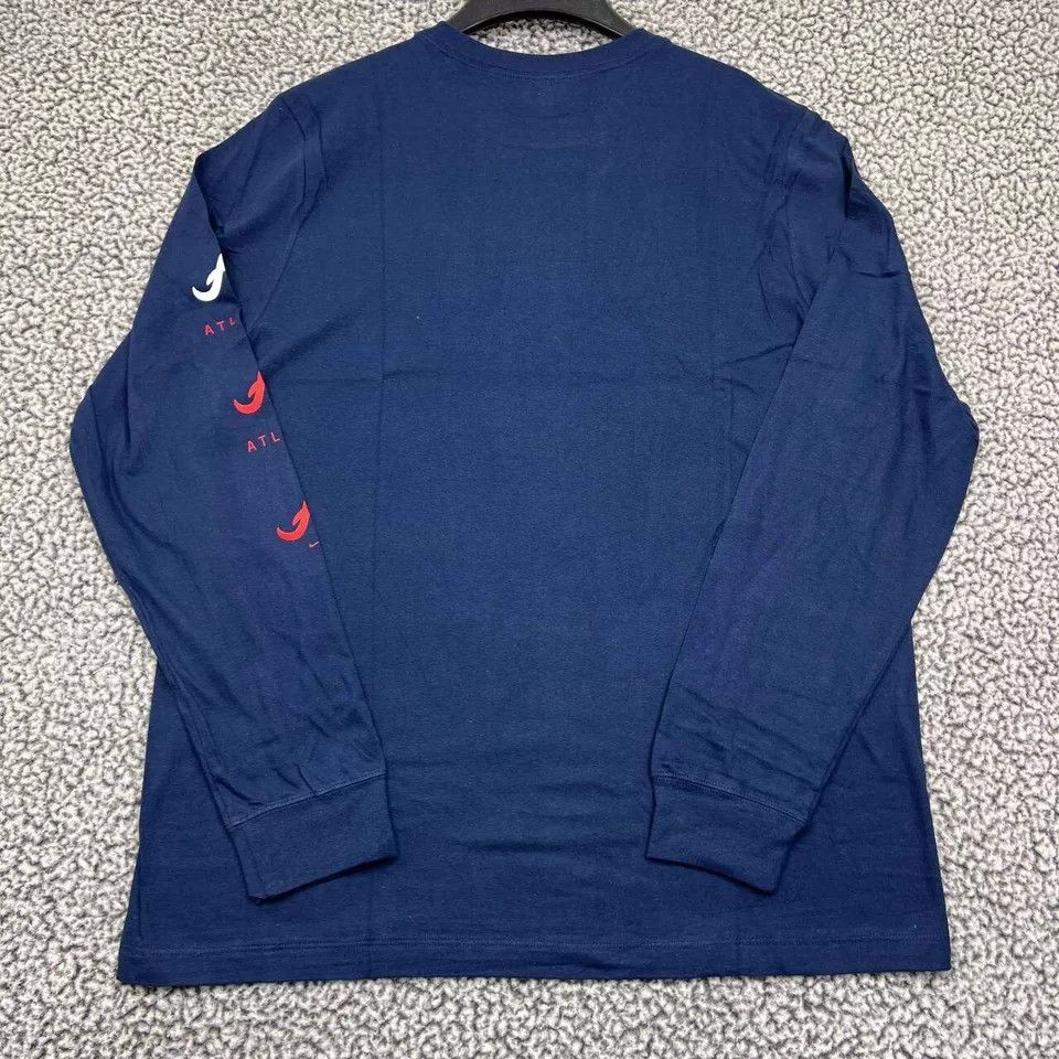 Nike Atlanta Braves Shirt Men Long Sleeve Pullover Crew Neck L Size US L / EU 52-54 / 3 - 2 Thumbnail