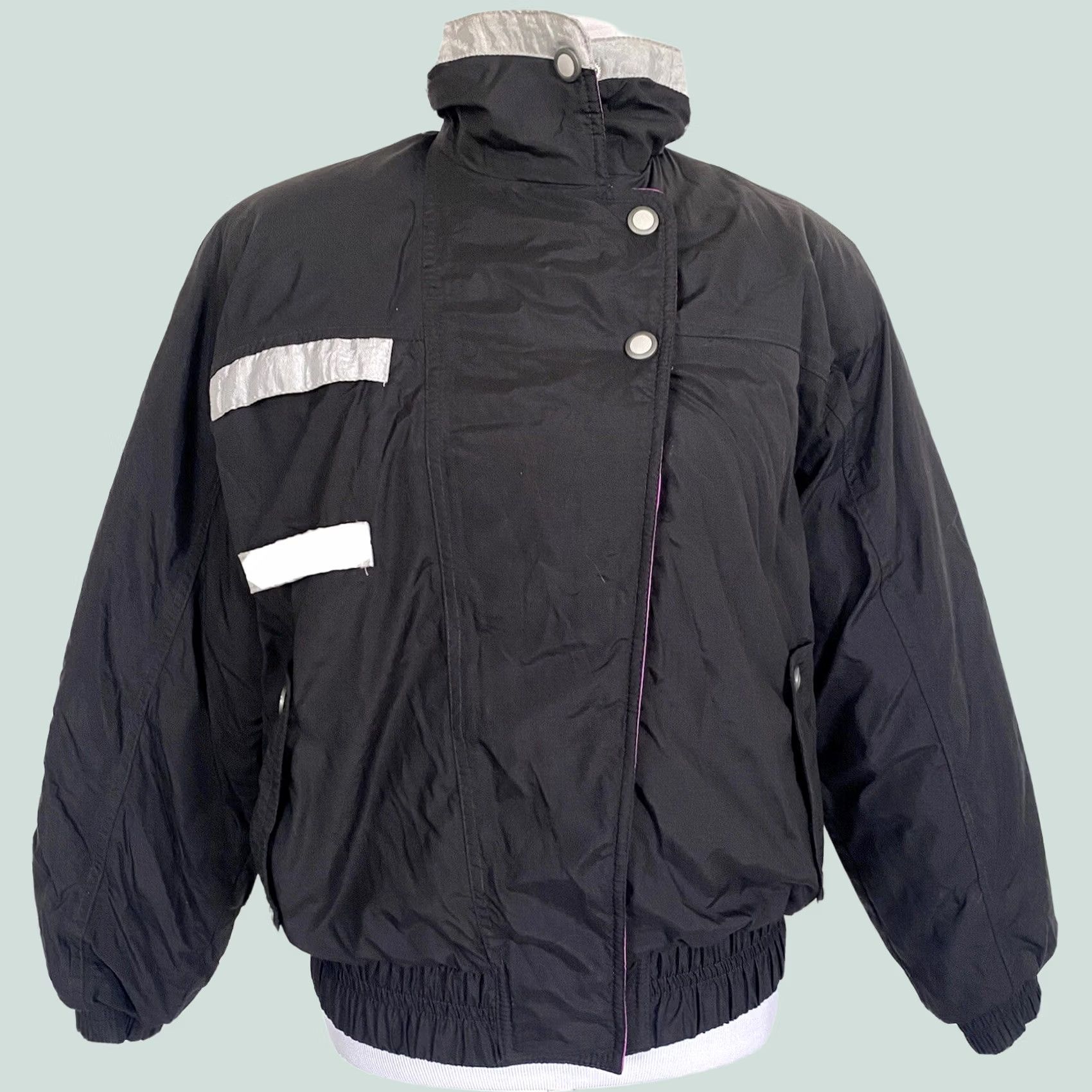 Vintage VINTAGE Roffe BLACK Puffer Jacket Parka Ski Coat Women Size 8 Short Nylon Zip Casual 80's 90s USA Size M / US 6-8 / IT 42-44 - 1 Thumbnail