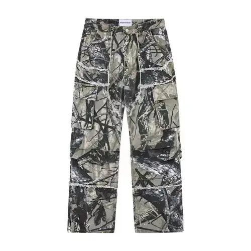 Japanese Brand × Vintage Retro hip-hop raw edge multi-pocket cargo jeans Size US 32 / EU 48 - 3 Thumbnail