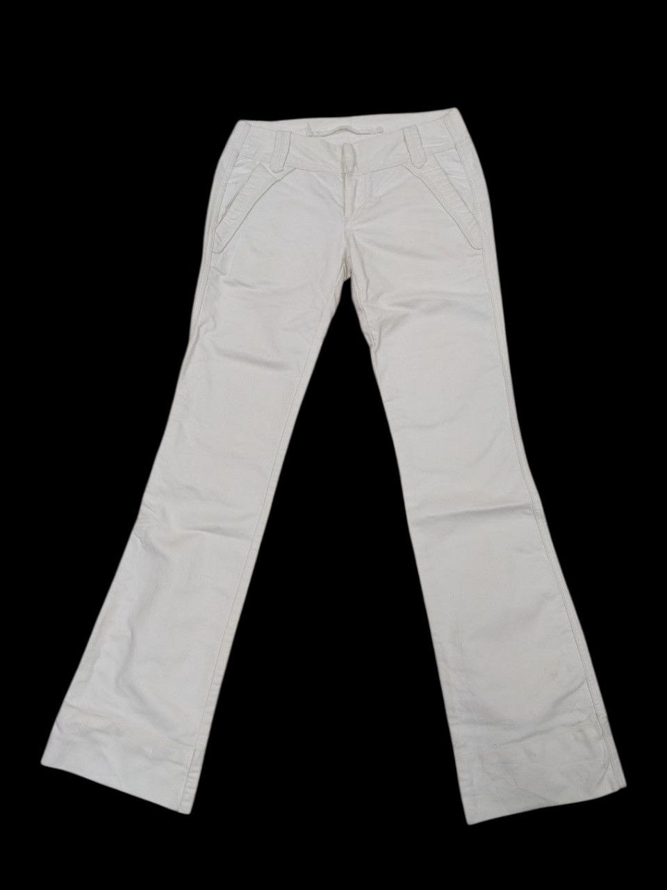 Diesel DIESEL VINTAGE Y2K OFF WHITE FLARE PANTS Size 26" / US 2 / IT 38 - 4 Thumbnail