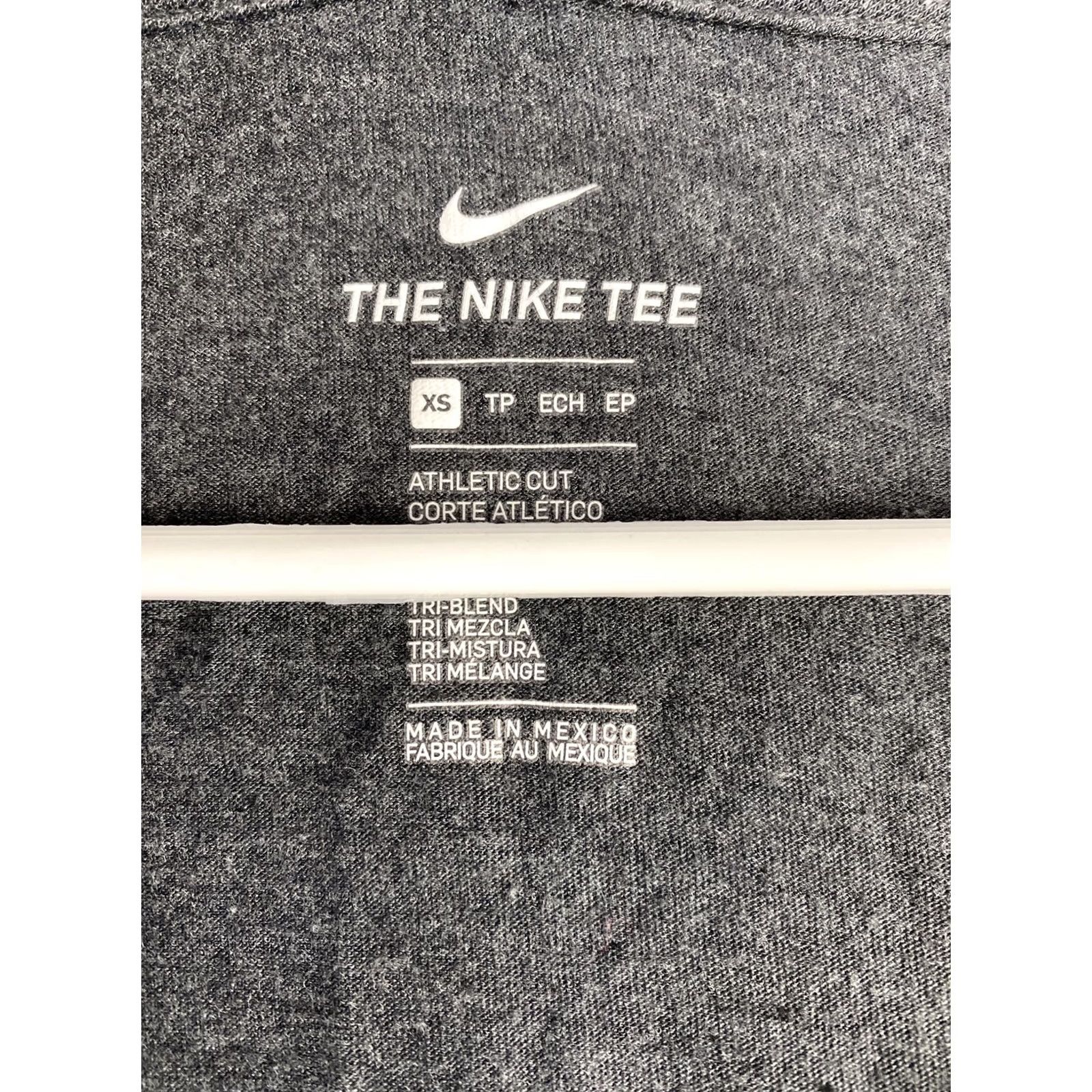 Nike Nike T-Shirt Women's XS Dark Gray V-Neck Top Blouse - 100% Cotton, Short Sleeve, Regular Fit, Tee Size XS / US 0-2 / IT 36-38 - 3 Thumbnail