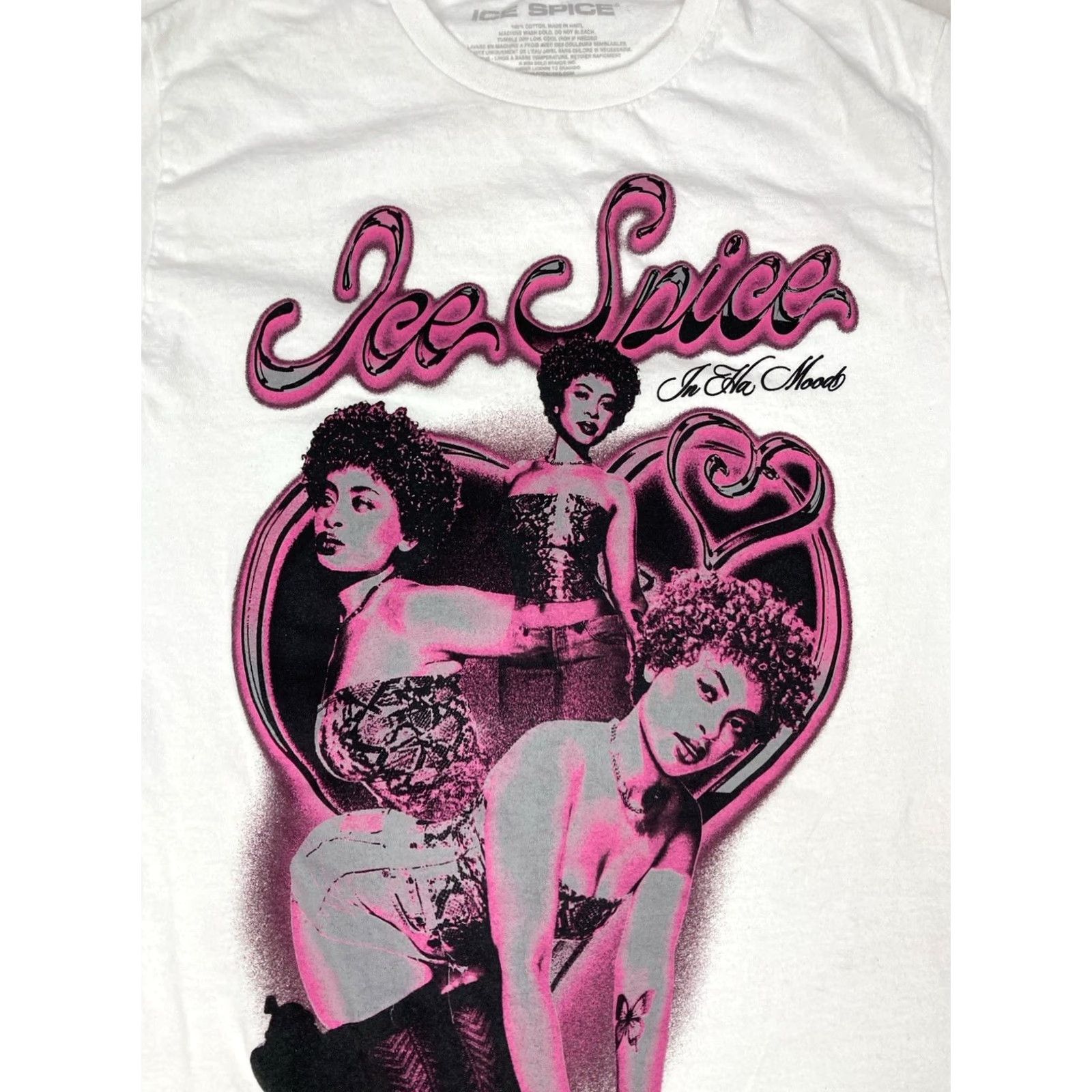 Vintage Ice Spice T-Shirt Women Small White Music Hip Hop Shirt Size S / US 4 / IT 40 - 2 Thumbnail