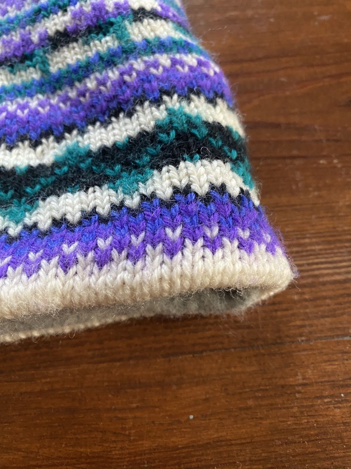 Vintage Vintage 80’s Merkley Headgear Wool Knit Striped Beanie Hat Size ONE SIZE - 4 Thumbnail