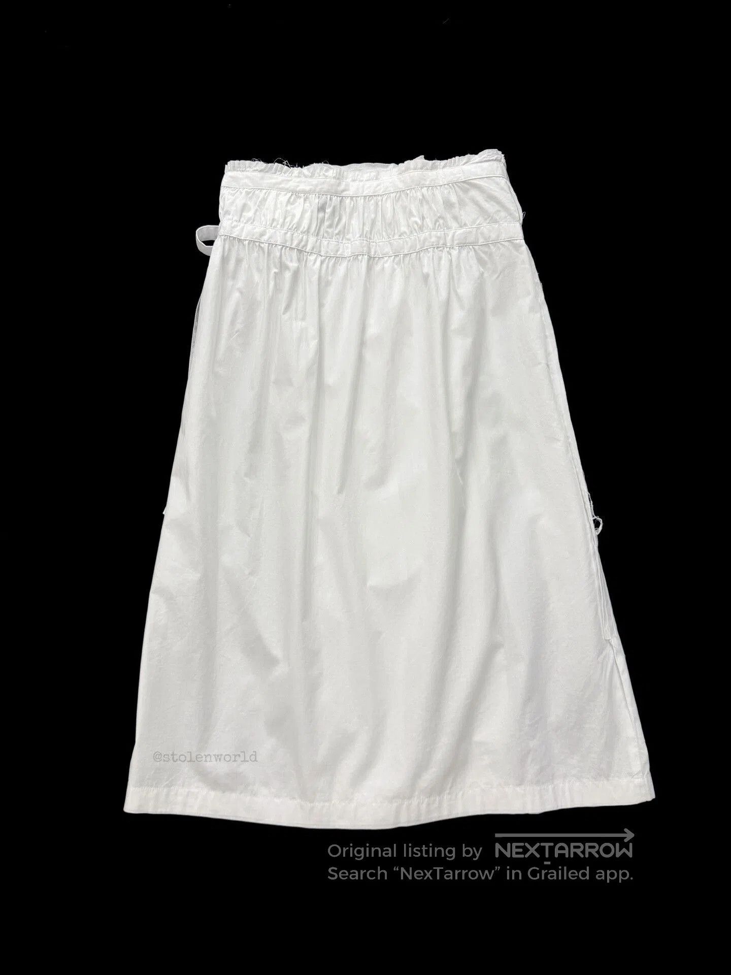 Comme des Garcons White Pleated Wrap Skirt by Comme des Garçons. Size 26" / US 2 / IT 38 - 9 Thumbnail