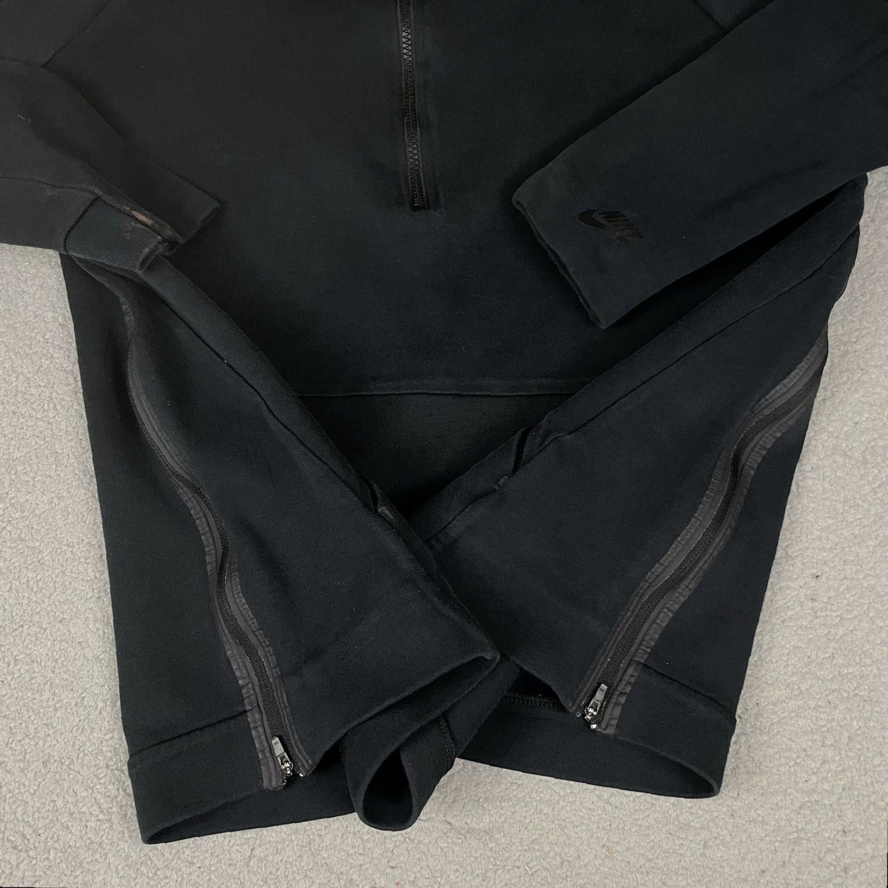 Nike Nike Hoodie Pullover 1/2 Zip Sweatshirt Hooded Black Adult Medium L Mens Hoodie Jacket Size US L / EU 52-54 / 3 - 3 Thumbnail