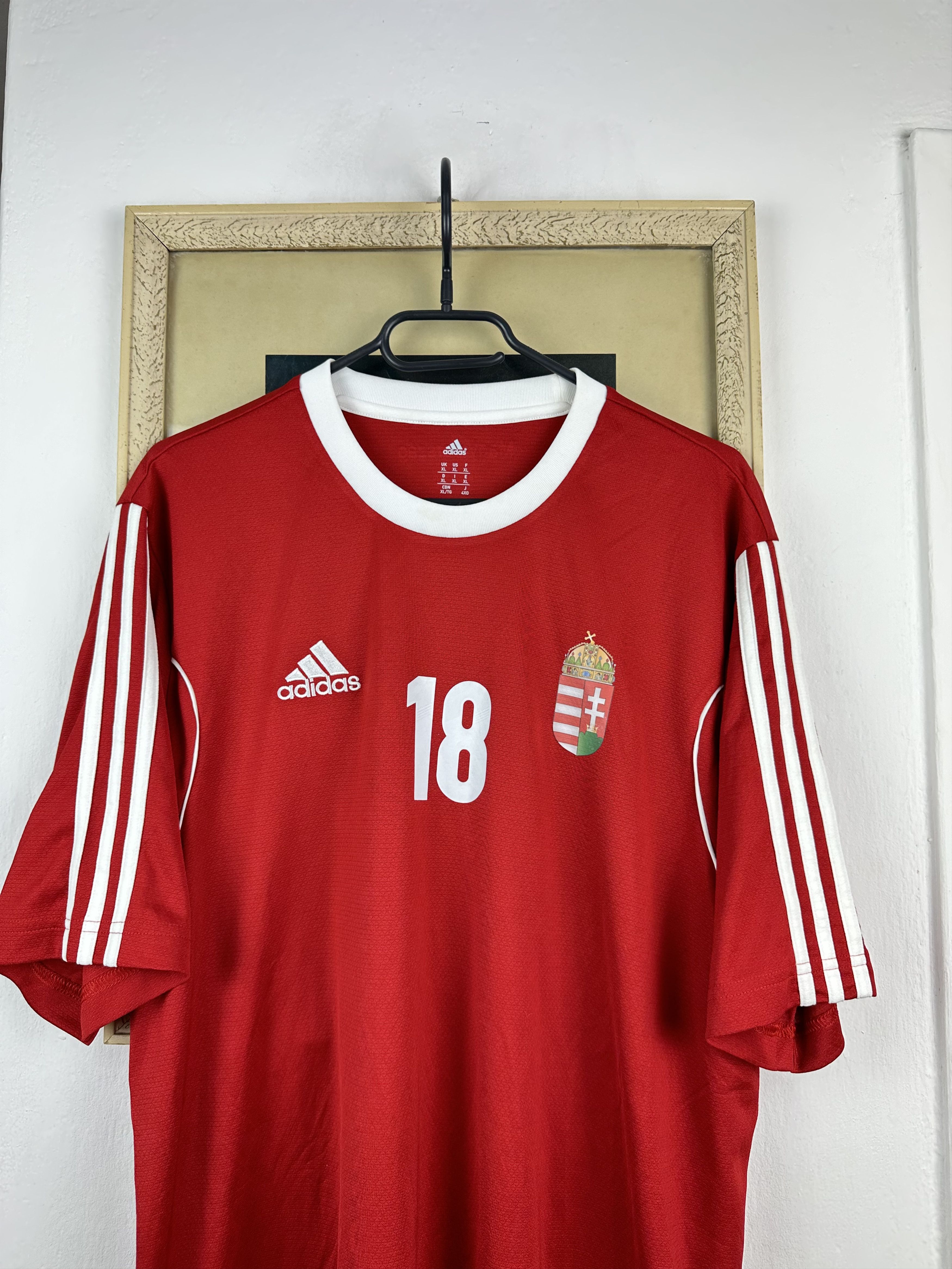 Adidas Hungary football shirt 2012 Soccer #18 Halmosi Adidas Jersey Size US XL / EU 56 / 4 - 4 Thumbnail