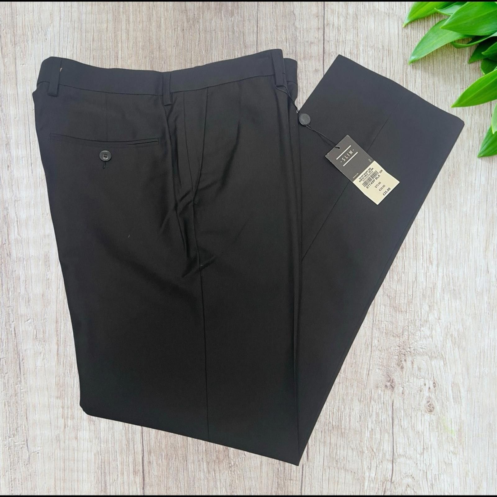 Topman Topman Classic Slim Black Dress Pants - NWT - size 32R Size 38R - 3 Thumbnail