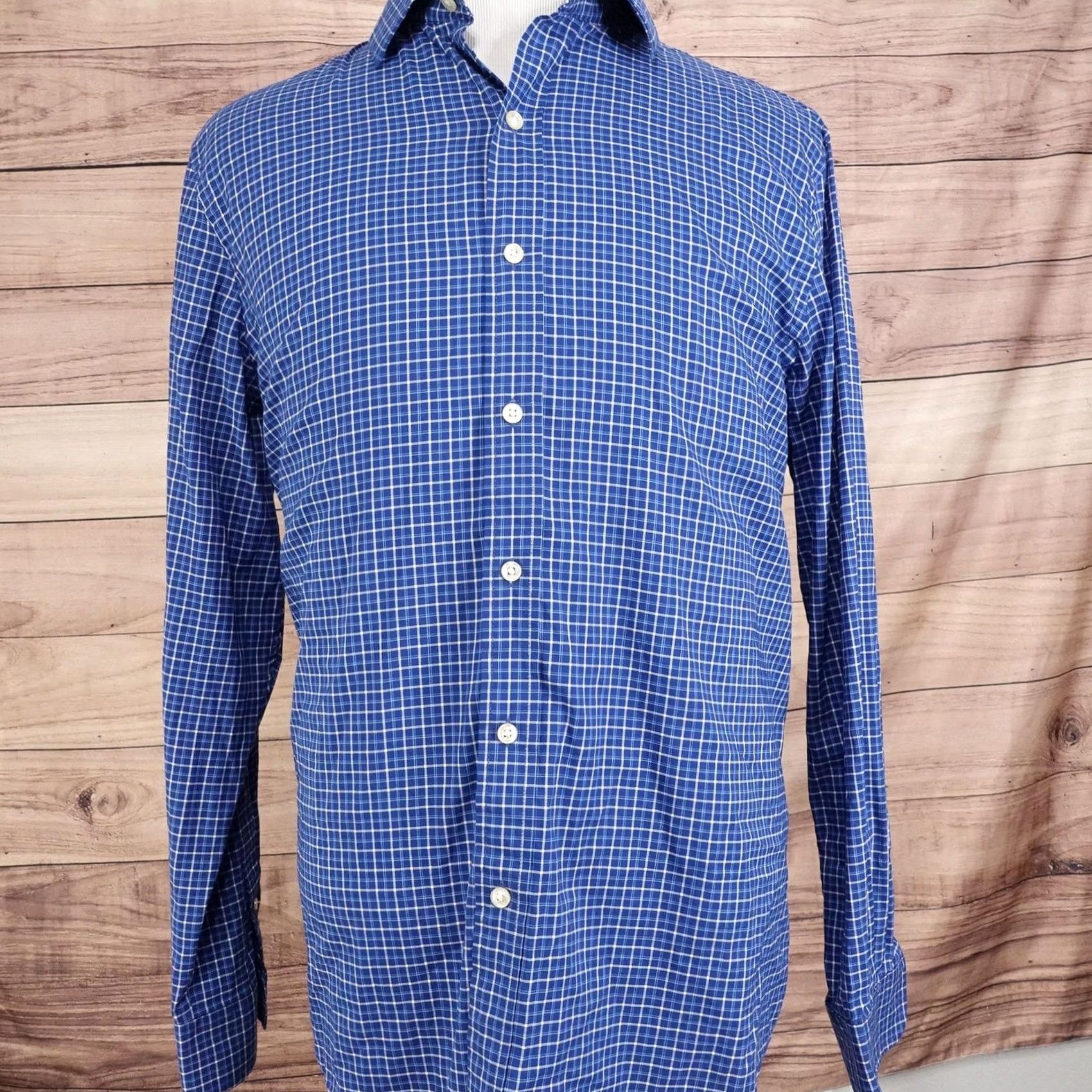 Chaps Chaps Shirt Mens XL Blue Check Long Sleeve Button-Up Performance Casual Size US XL / EU 56 / 4 - 3 Thumbnail