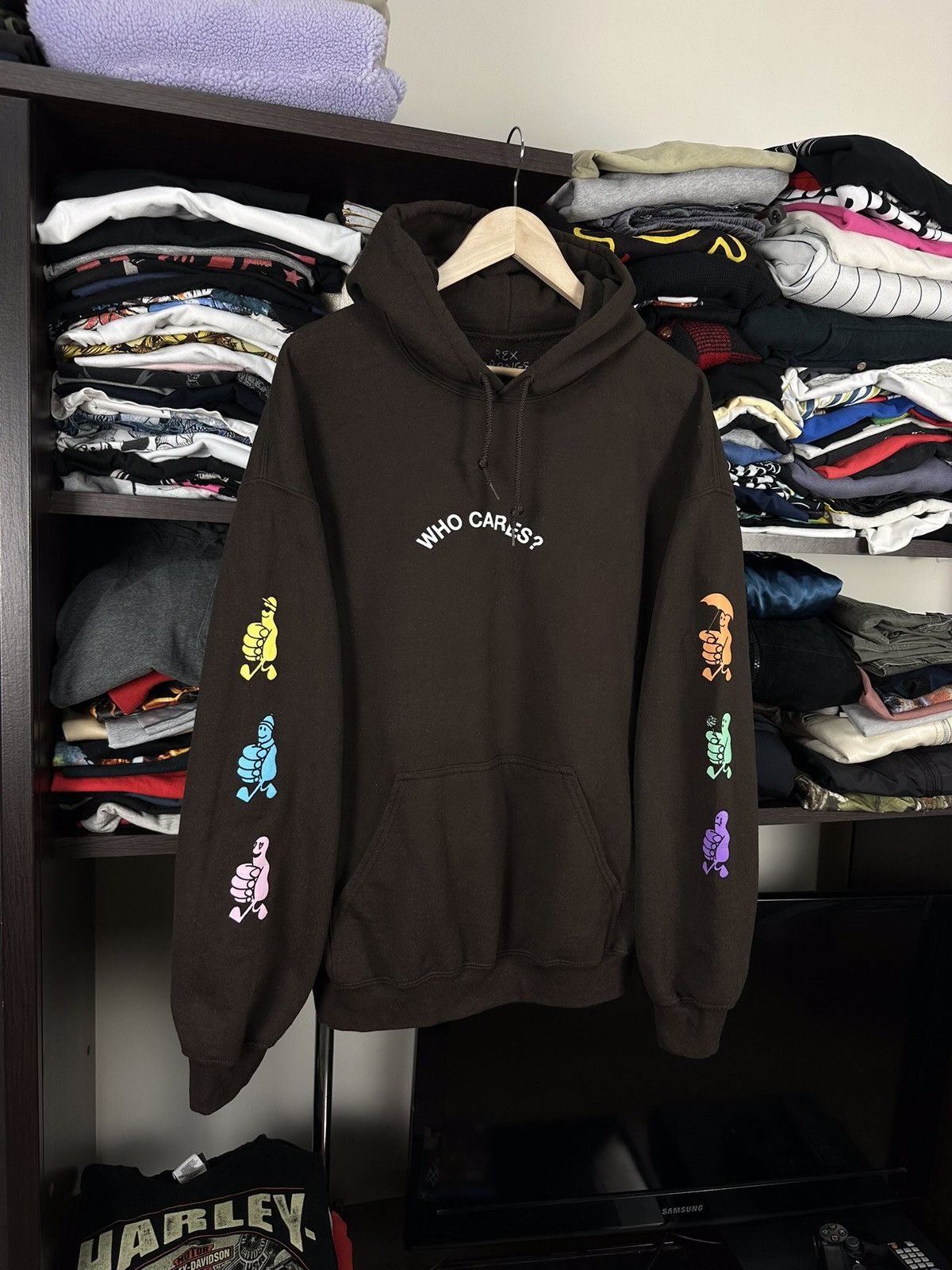 Other × Vintage Rex Orange County “WHO CARES” Merch Hoodie Size US XXL / EU 58 / 5 - 2 Thumbnail