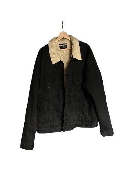 Pacsun 2016 Boxy Pacsun Black Denim Sherpa Jacket XL / 2XL Size US XL / EU 56 / 4 - 1 Thumbnail