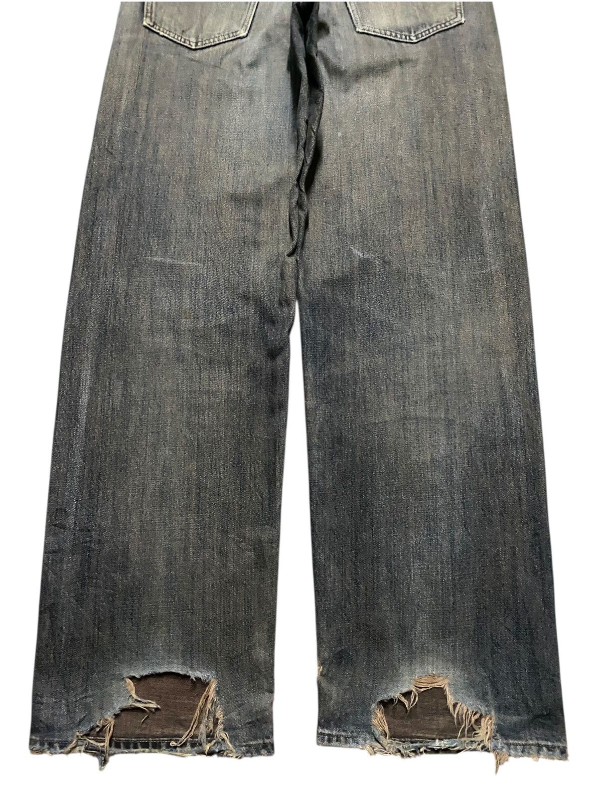 Japanese Brand Vintage Gold Rush Mud Wash Distressed Baggy Jeans Size US 31 - 6 Thumbnail