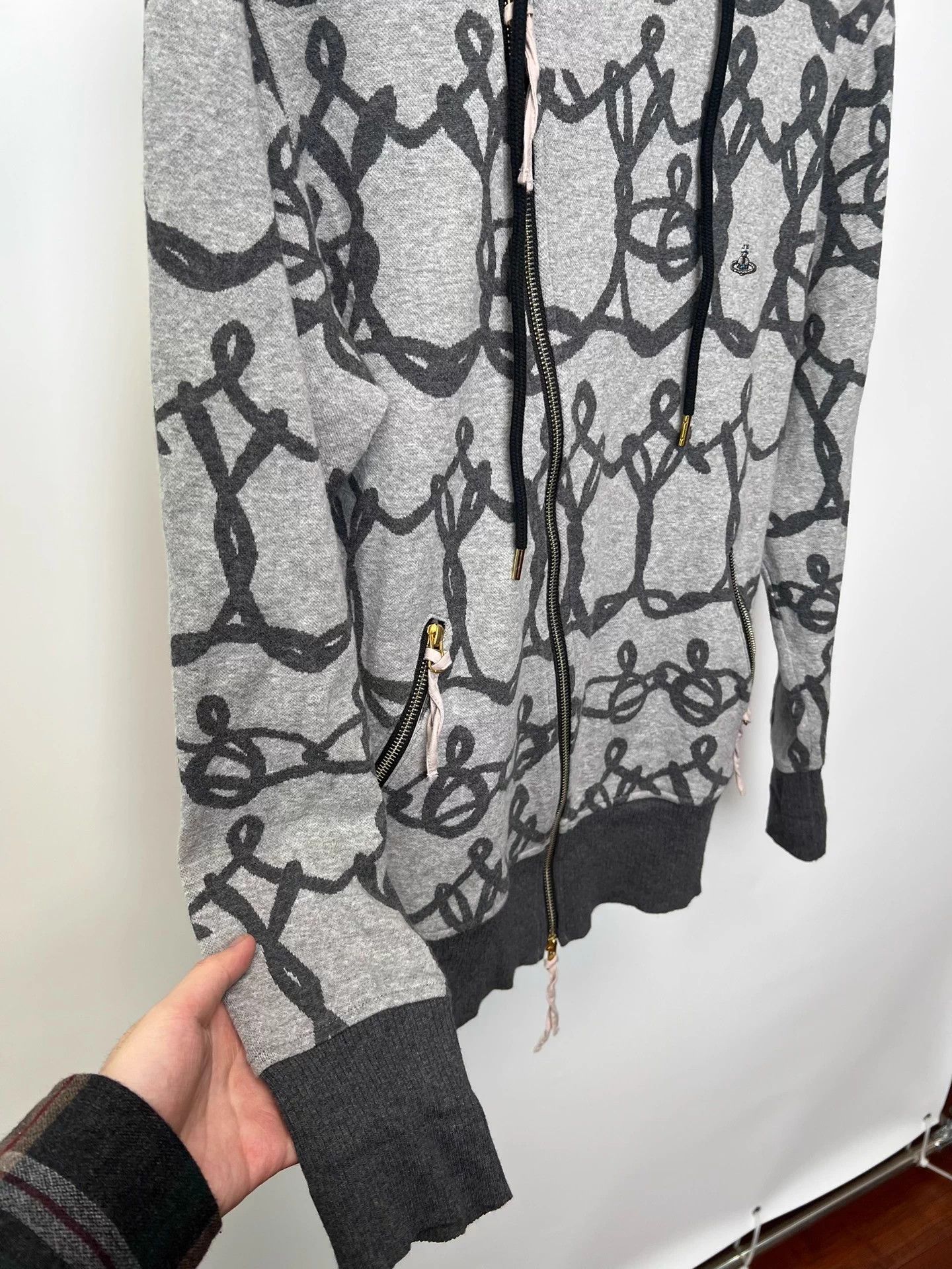 Vivienne Westwood Vivienne Westwood Y2K All-Over Print Zip Hoodie Size US S / EU 44-46 / 1 - 5 Thumbnail