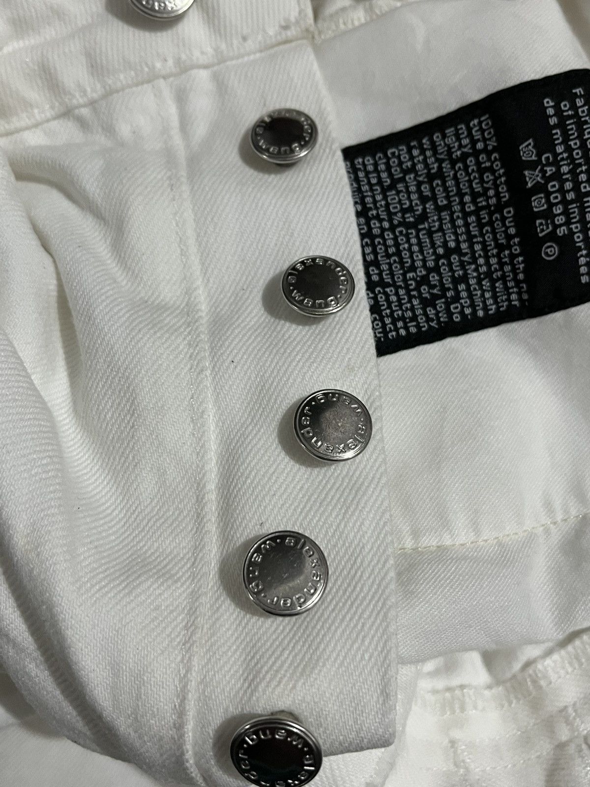 Alexander Wang Vintage Alexander Wang White Bite Flip Fold Over Embroidered Size US 27 - 7 Thumbnail