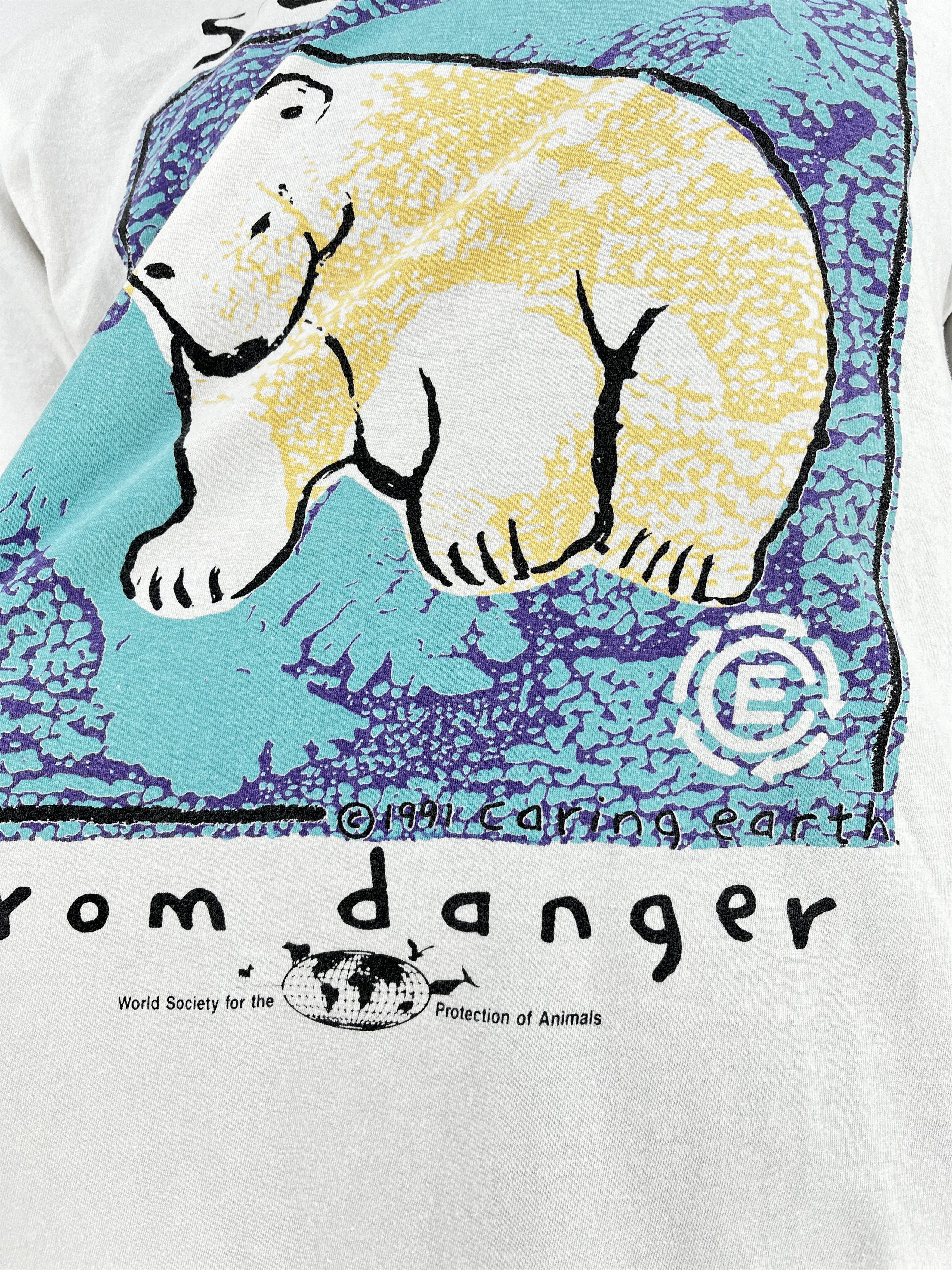 Vintage 90s Vintage Peta Shirt Size XL Vtg White Protection of Anima Size US XL / EU 56 / 4 - 6 Thumbnail