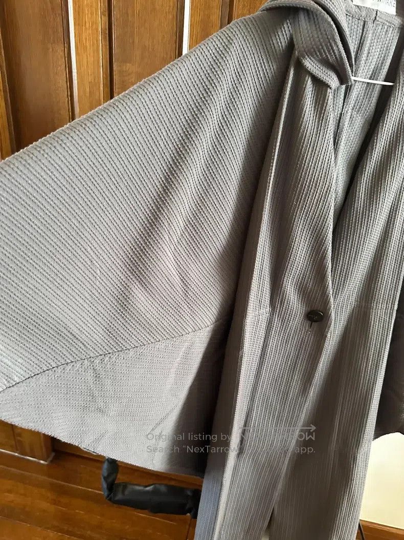 Issey Miyake Issey Miyake Gray-green Long Kimono-style Coat Size M / US 6-8 / IT 42-44 - 4 Thumbnail