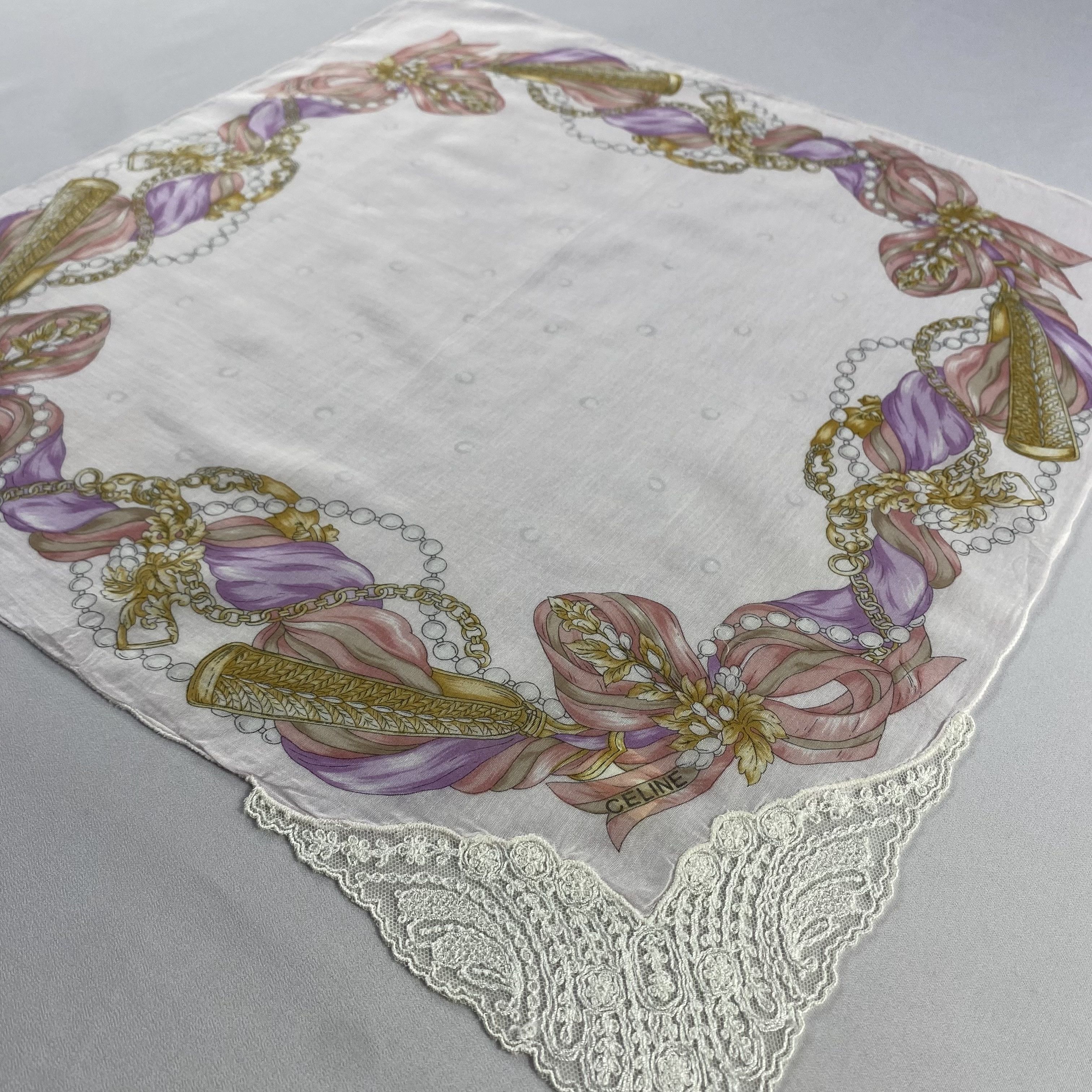 Celine × Vintage Celine Handkerchief / Neckerchief / Bandana-P1485 Size ONE SIZE - 2 Thumbnail