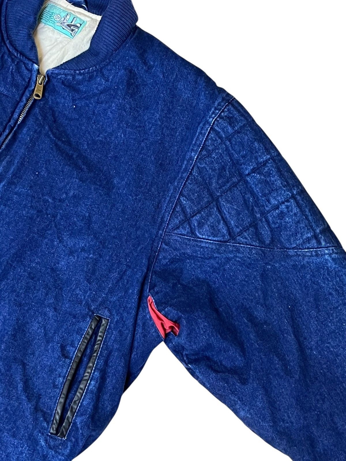 Toyo Enterprises Vintage 80s SUN VALLEY urban college boy denim bomber jacket Size US L / EU 52-54 / 3 - 7 Thumbnail