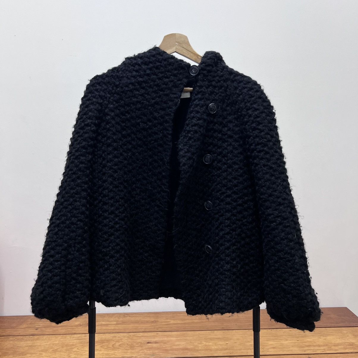 Issey Miyake Tsumori Chisato Knit Black Hoodie Avant Garde Oversized Size M / US 6-8 / IT 42-44 - 1 Thumbnail