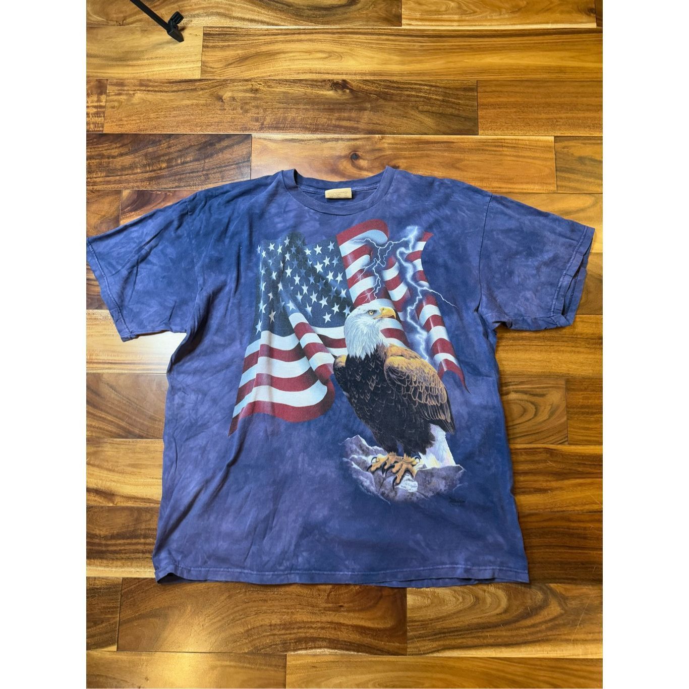 The Mountain Size XL Vintage Y2K 2000 The Mountain Blue Tie Dye American Eagle Graphic Shirt Size US XL / EU 56 / 4 - 1 Thumbnail