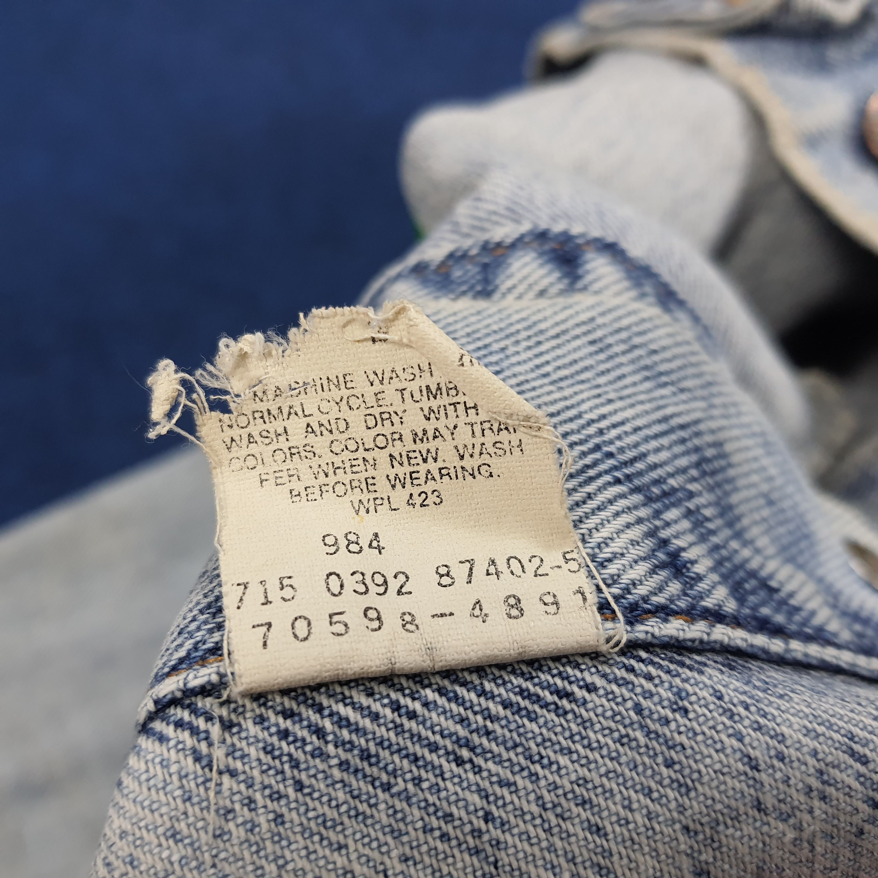 Japanese Brand × Levi's × Vintage Vintage Levi's Custom Number Nine Logo Denim Jacket Size US L / EU 52-54 / 3 - 7 Thumbnail