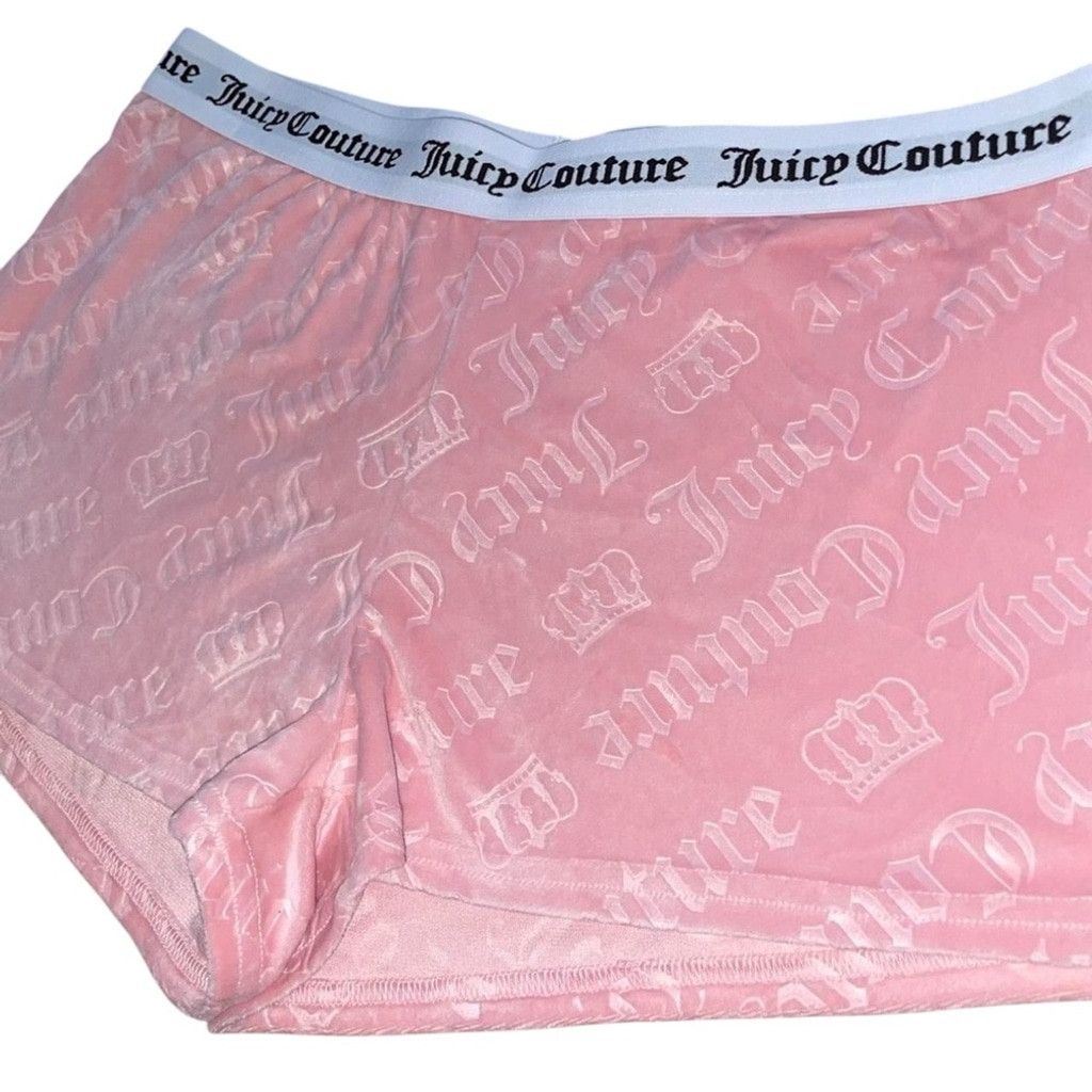 Juicy Couture Juicy Couture BLUSH PINK Velour MEDIUM Juicy Short Embossed Size 28" / US 6 / IT 42 - 1 Thumbnail