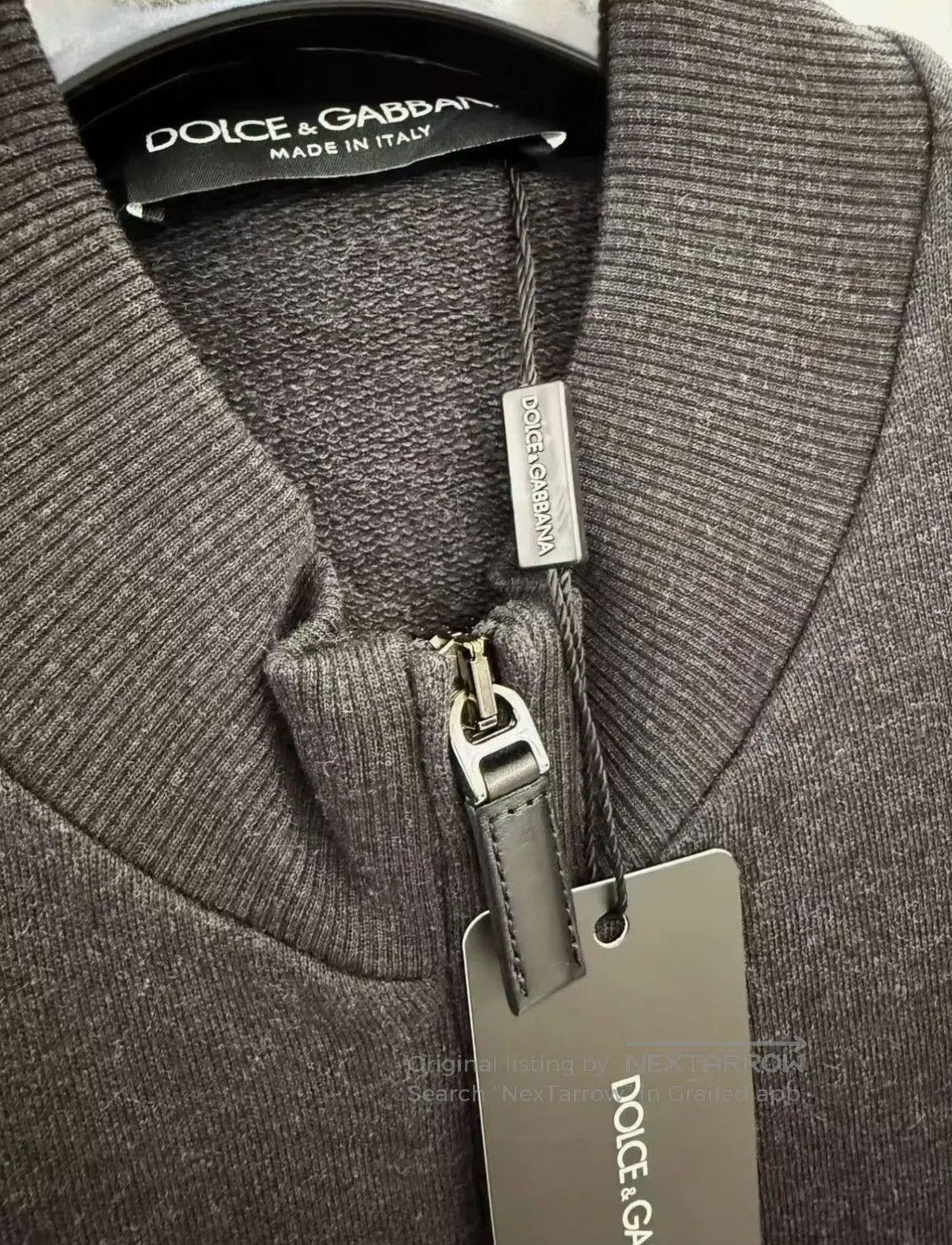 Dolce & Gabbana Gray Zip-Front Bomber Jacket Size M. Size US M / EU 48-50 / 2 - 2 Thumbnail