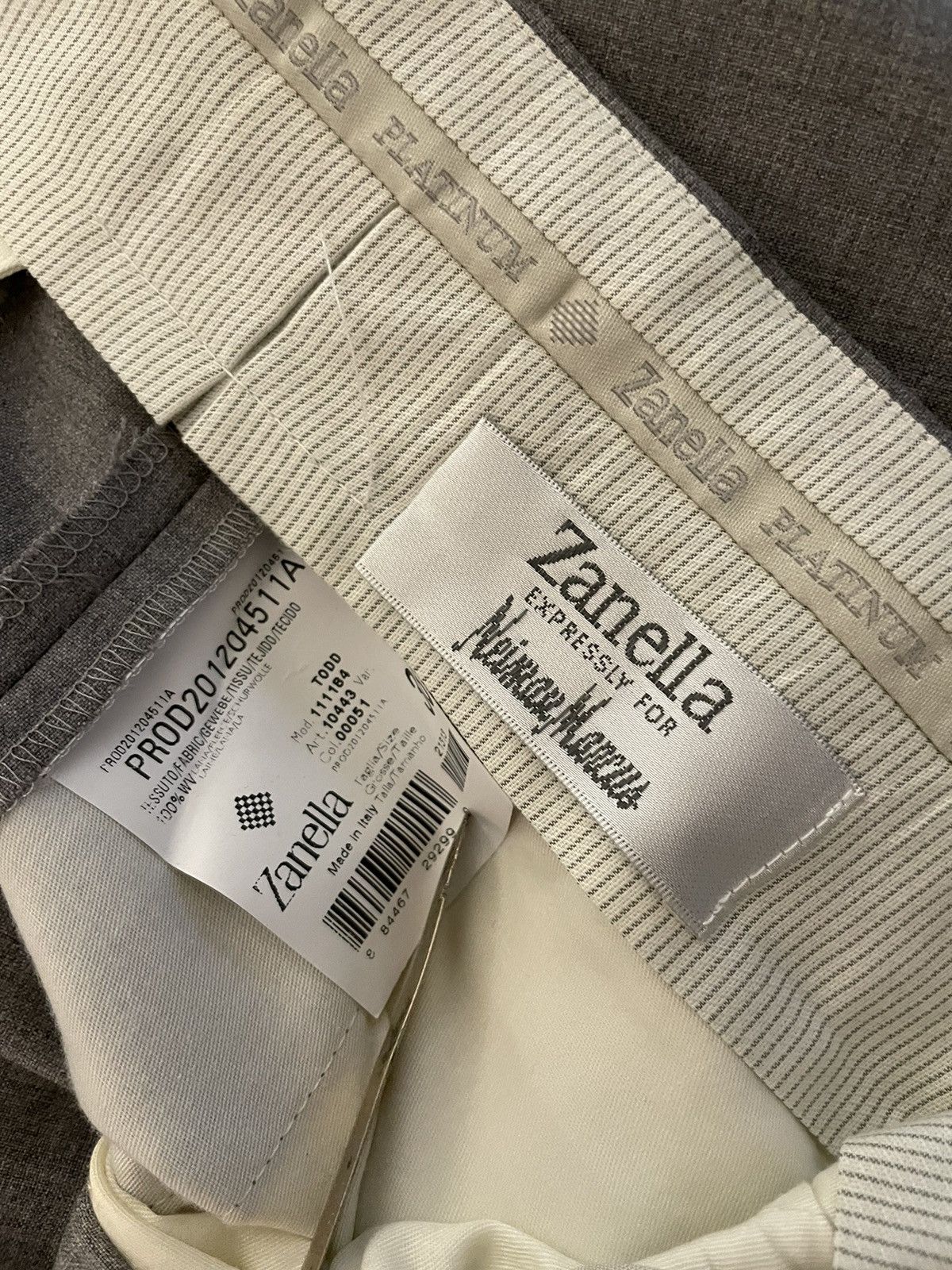 Zanella 'Todd' Super 120's Wool Serge Tropical Weight Trouser Size 38R - 6 Thumbnail