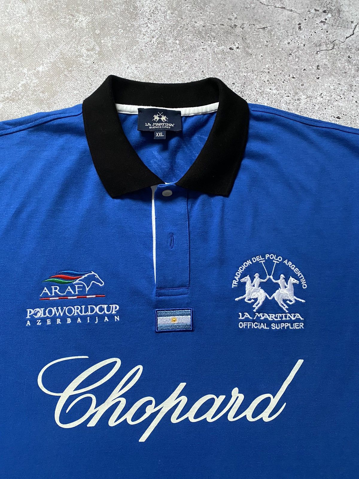 La Martina × Vintage 🇦🇿Vintage La Martina Polo Team T- Shirt World Cup Azerbaijan Size US XXL / EU 58 / 5 - 3 Thumbnail
