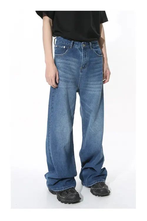 Japanese Brand Men's vintage washed oversized casual jeans Size US 34 / EU 50 - 1 Thumbnail