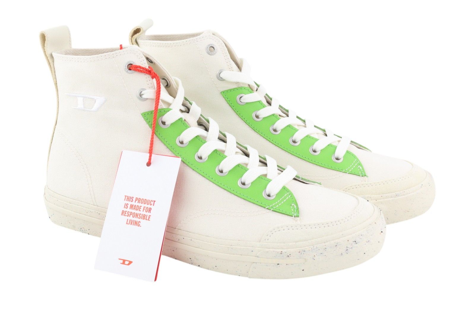 Diesel S-ATHOS MID EU42.5 White Almond Toe Trainers 41122 Size US 9.5 / EU 42-43 - 2 Thumbnail