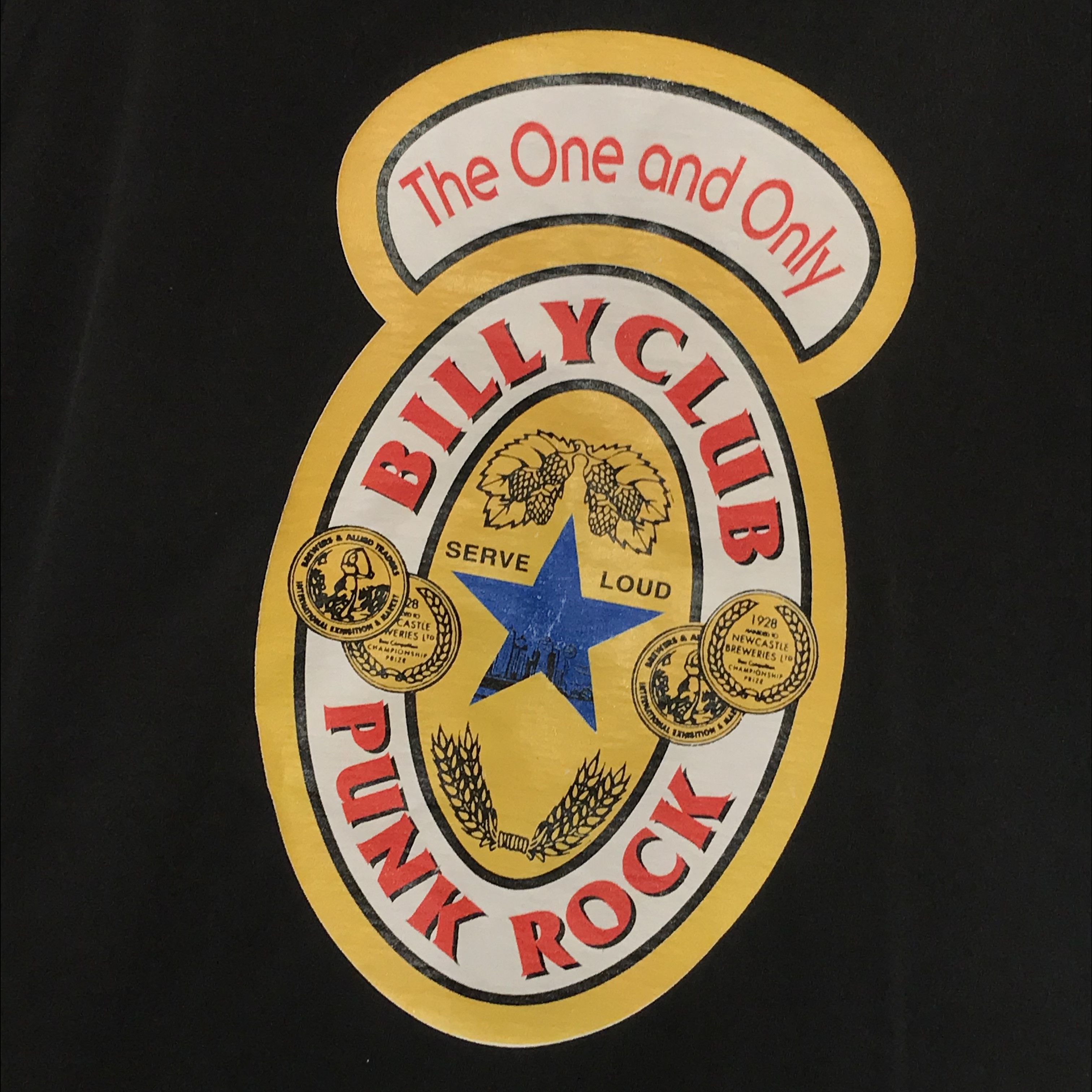 Band Tees 1998 Billyclub Serve Loud Album Promo Black Band T Shirt Size US L / EU 52-54 / 3 - 6 Thumbnail