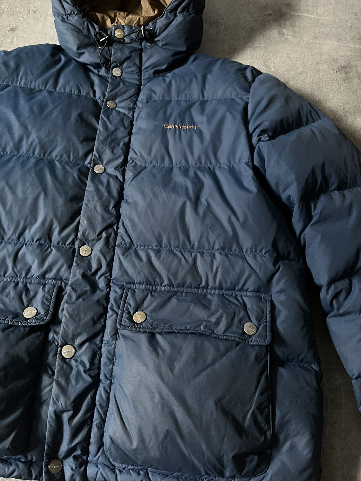 Carhartt Carhartt Raleigh Puffer vintage blue jacket feather rare Size US XL / EU 56 / 4 - 6 Thumbnail