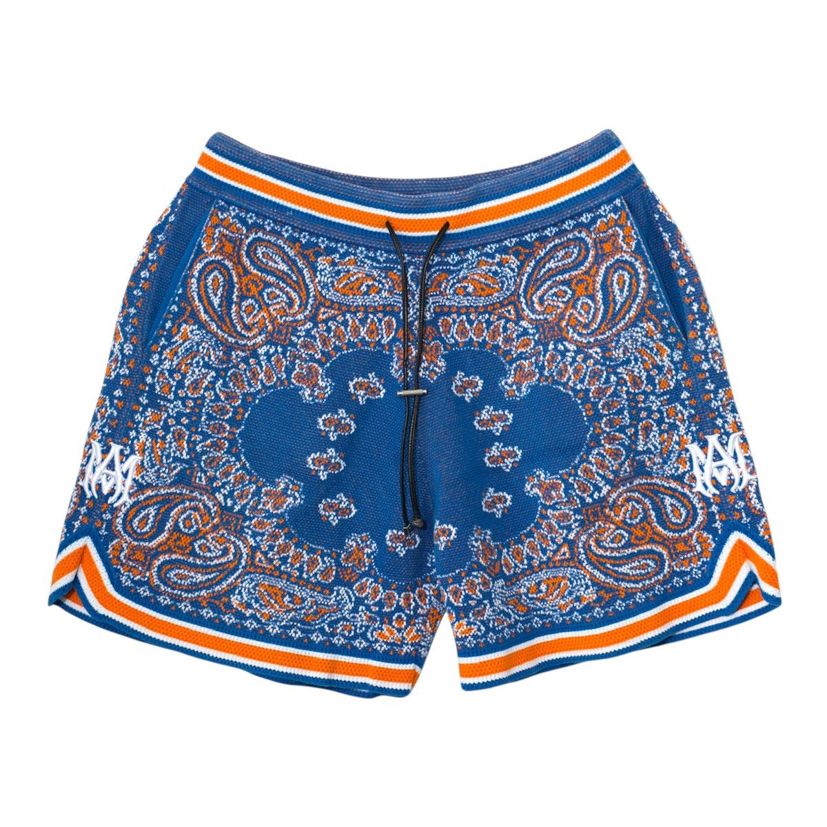 Amiri Amiri Bandana B-Ball Shorts Blue Orange | Grailed
