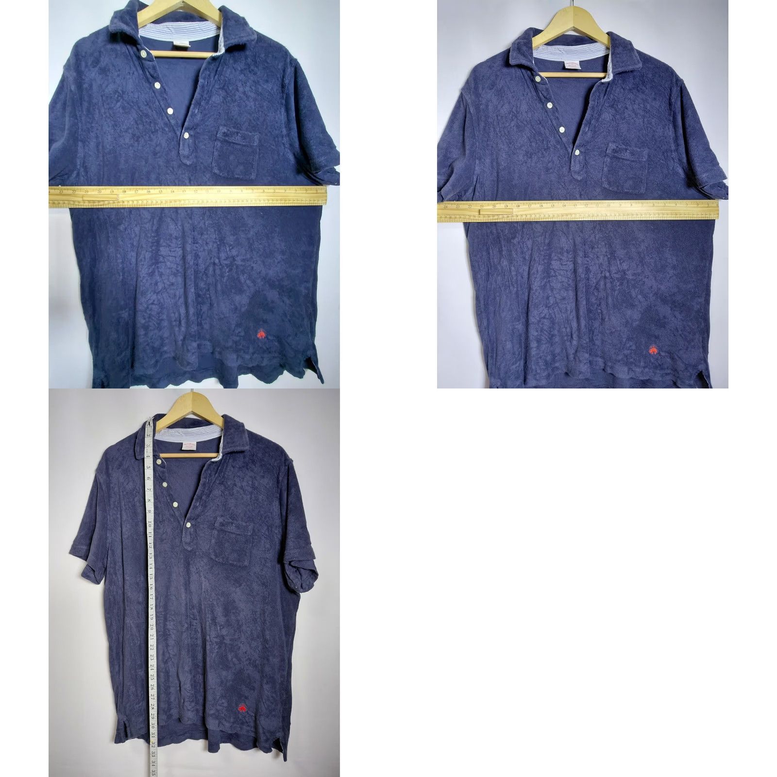 Brooks Brothers Brooks Brothers Shirt Mens XL Blue Cotton Polo Solid Size Size US XL / EU 56 / 4 - 8 Thumbnail