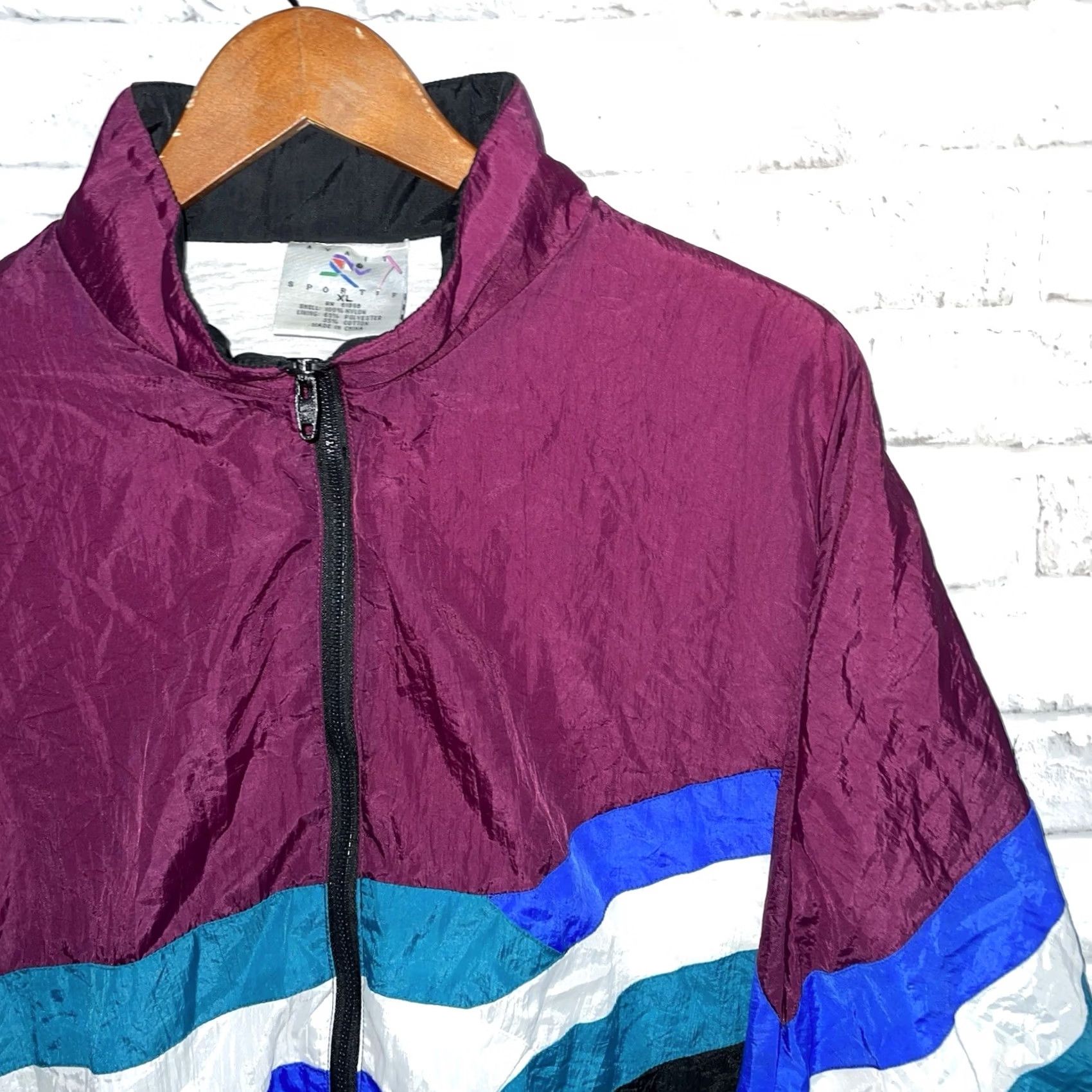 Vintage VTG Sportif Nylon windbreaker Jacket Mens Size XL Full-Zip Ava It Size US XL / EU 56 / 4 - 2 Thumbnail