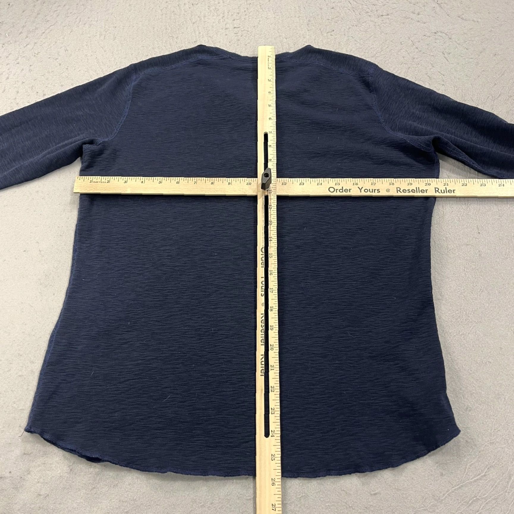 Vintage Wings+Horns Shirt Mens Medium Blue Slub Cotton Long Sleeve Henley Made Canada Size US M / EU 48-50 / 2 - 6 Thumbnail