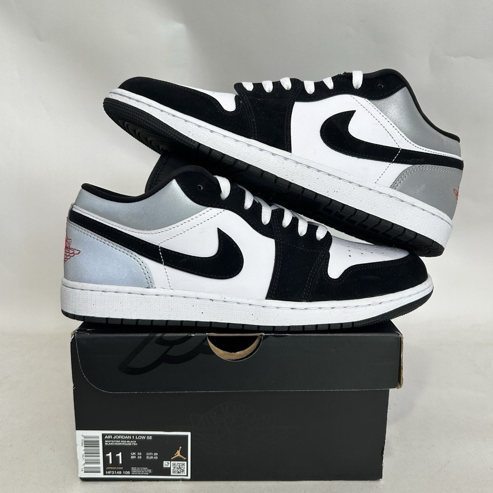 Nike Nike Air Jordan 1 Retro Low SE “Matte Silver/Fire Red/Black” Size US 11 / EU 44 - 1 Thumbnail