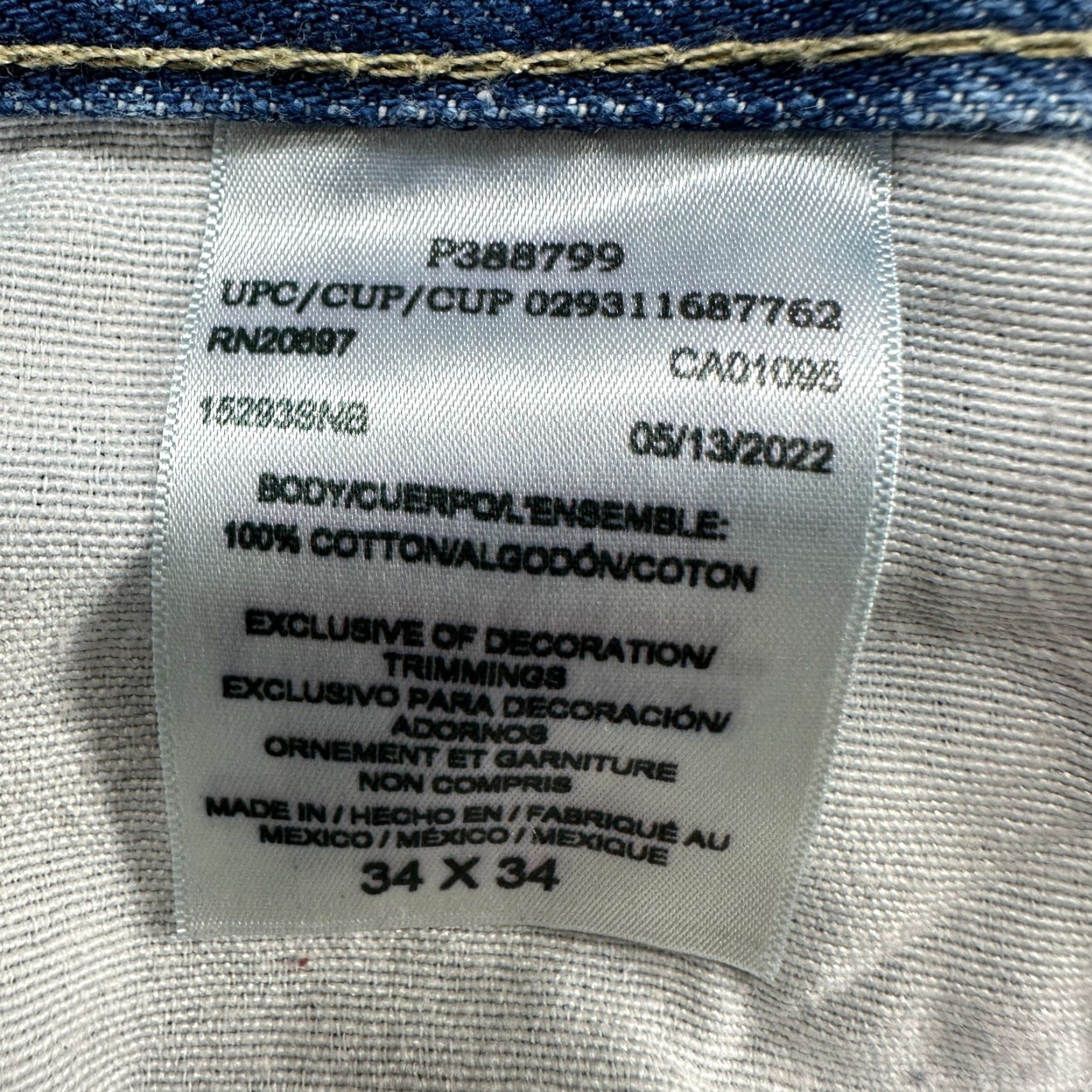 Dickies Dickies Jeans Mens 34x34 Blue Carpenter Relaxed Straight Medium Wash Distressed 5-Pocket Denim Cotton Blend Regular Inseam 34 Logo Vintage Retro Mens Size US 34 / EU 50 - 7 Thumbnail