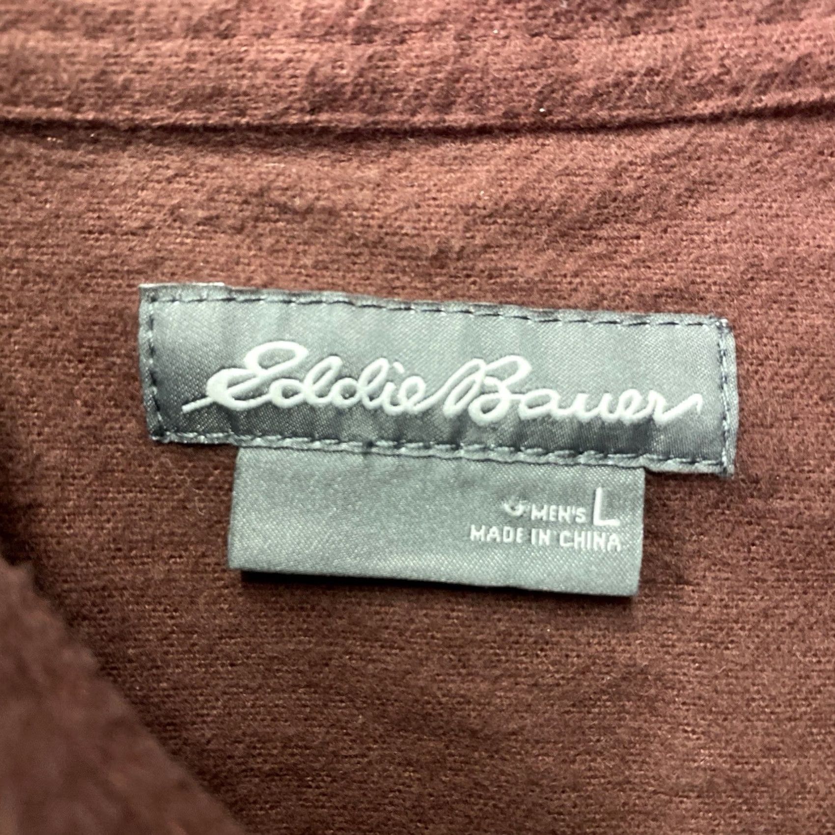 Eddie Bauer VINTAGE Eddie Bauer Shirt Mens Large Red Chamois Heavy Weight Flannel Size US L / EU 52-54 / 3 - 4 Thumbnail