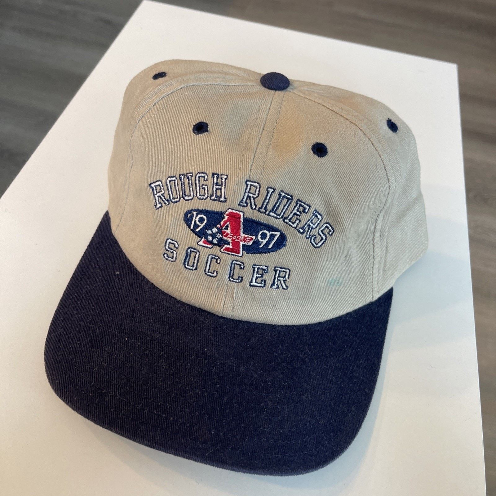 Vintage Vtg USISL League Long Island Rough Riders SnapBack Broken Size ONE SIZE - 3 Thumbnail