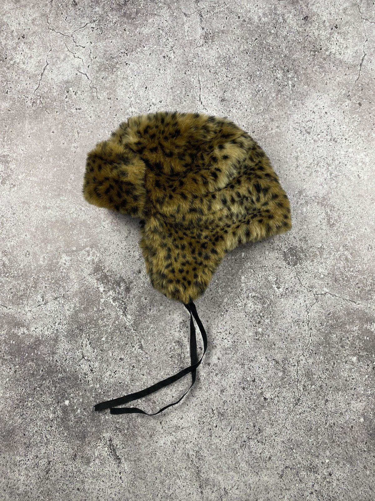 Hysteric Glamour × Japanese Brand Y2K Fur Fuzzy Leopard Mohair Cute Vintage Hat Ushanka Size ONE SIZE - 1 Thumbnail