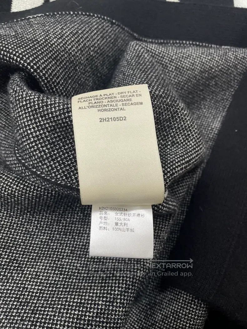 Hermes Hermes Black and White Cashmere Knit Cardigan Size XXS / US 00 / IT 34 - 6 Thumbnail