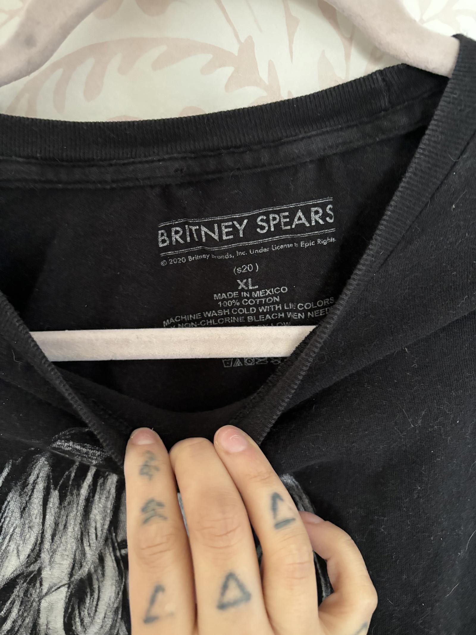 Designer Britney Spears Vintage Crop Top - Large Graphic Tee Size XL / US 12-14 / IT 48-50 - 3 Thumbnail